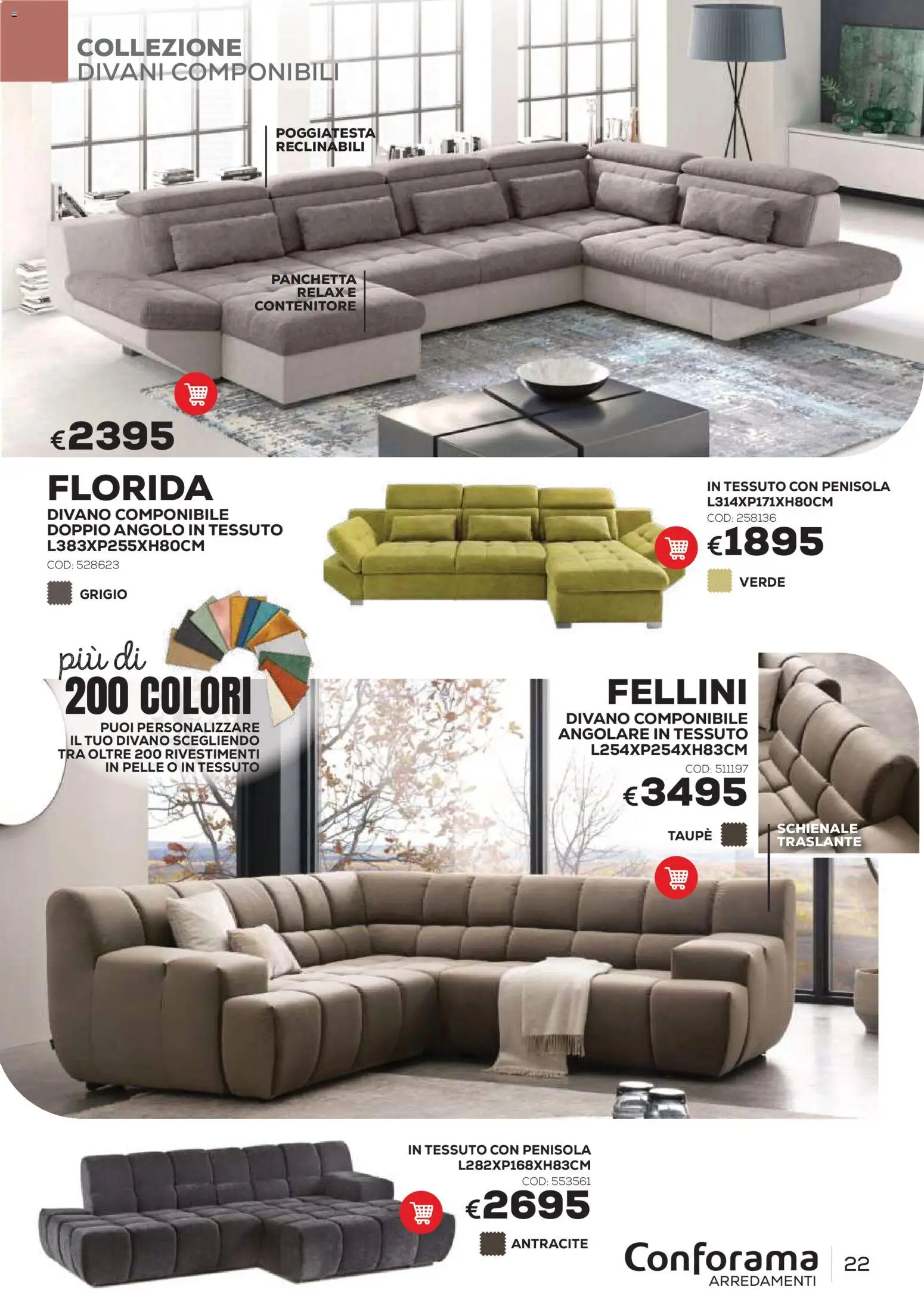Volantino Conforama del 22/06/2026 | Pagina: 22 | Prodotti: Contenitore, Divano