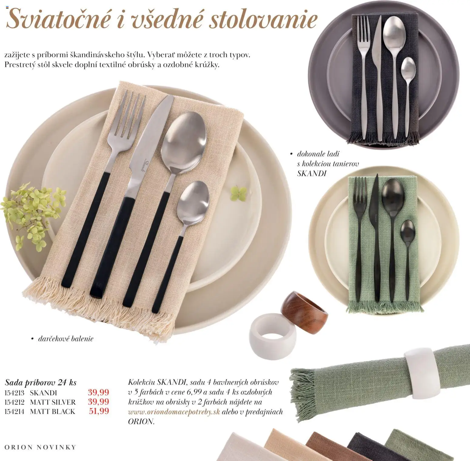 Nové Orion akcie – leták je platný od 12.01.2026 | Strana: 9 | Produkty: Stôl