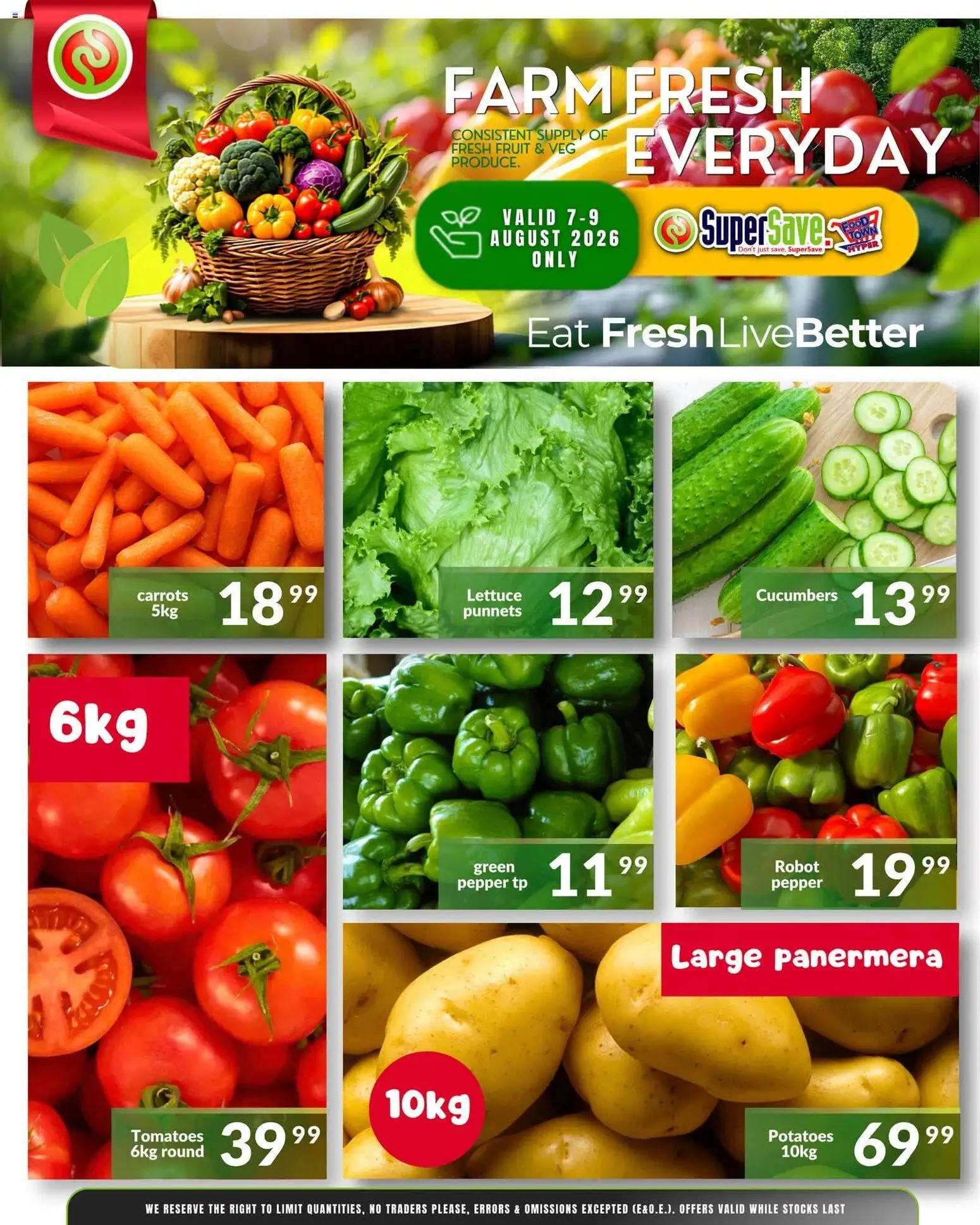 New Super Save catalogue – valid from 09/08/2026 | Page: 12 | Products: Tomatoes, Fruit, Pepper, Lettuce
