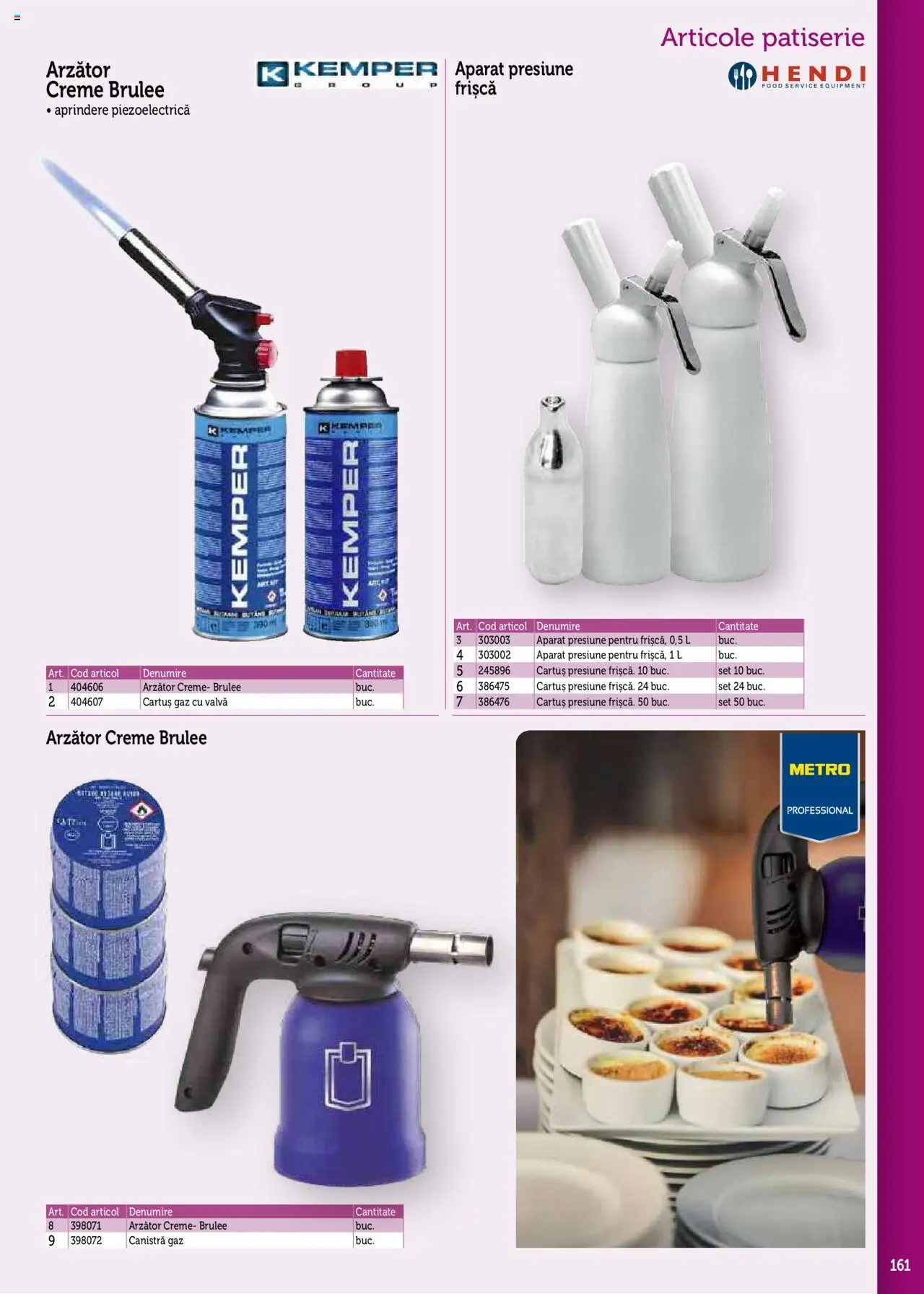 Noul catalog Metro – valabil de la 17.09.2025 | Pagină: 161 | Produse: Aparat, Frișcă