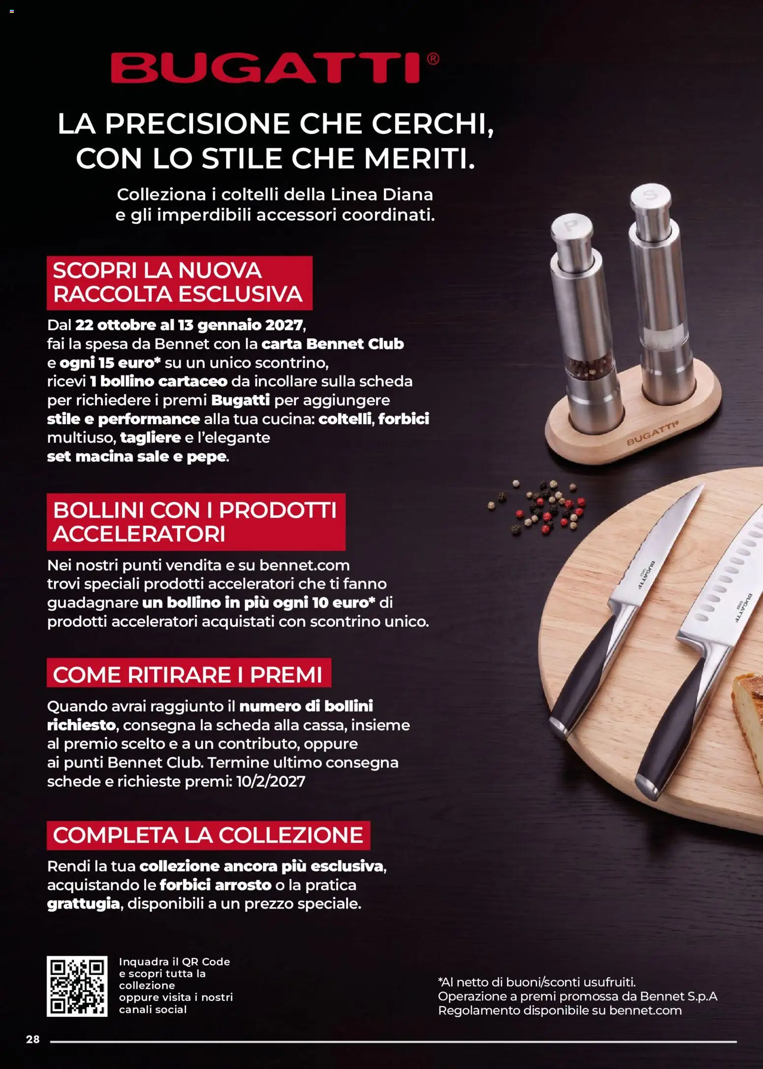 Volantino bennet del 22/10/2026 | Pagina: 28 | Prodotti: Arrosto, Sale, Macina, Coltelli