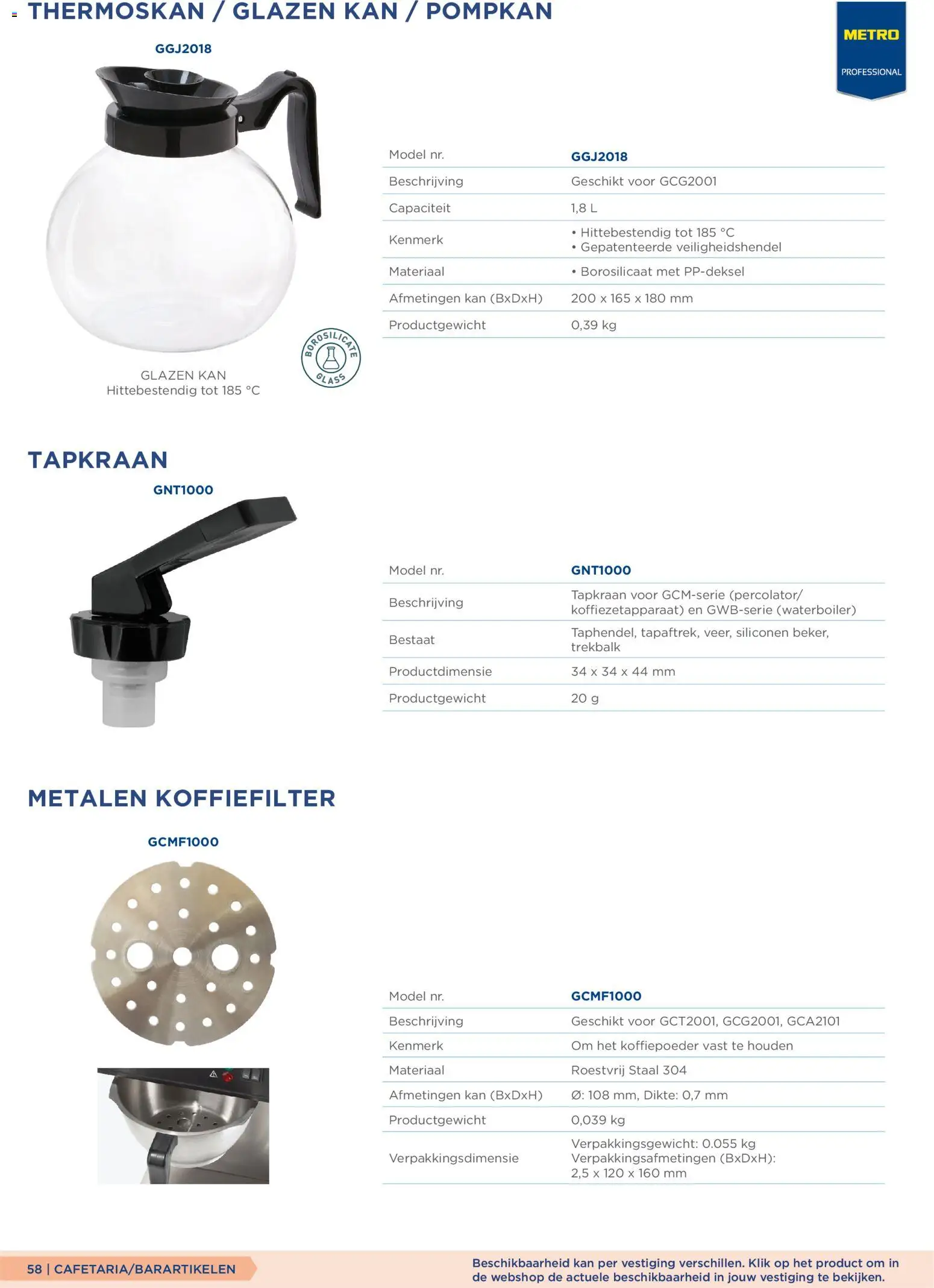 {H1} | Pagina: 58 | Producten: Kan, Koffiezetapparaat