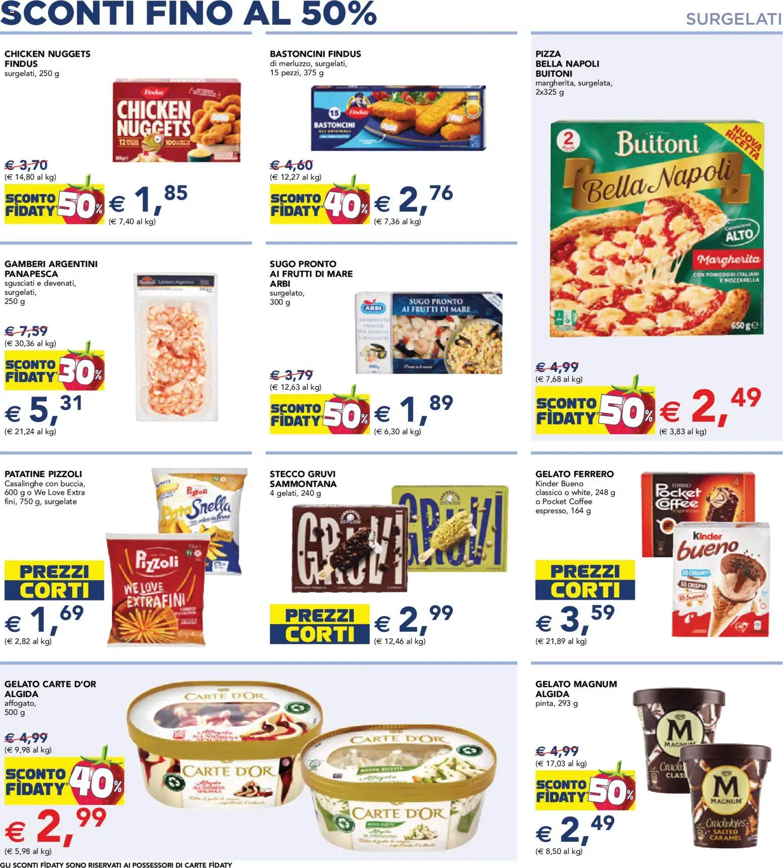 Volantino Esselunga S del 08.06.2026 | Pagina: 7 | Prodotti: Gamberi, Gelato, Frutti di mare, Sugo
