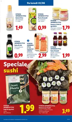 Anteprima del volantino VITASIA JAPANESE STYLE Sashimi di salmone, Al naturale o al peperoncino dolce 80 g confezione valido a partire dal 18.06.2026 | Pagina: 43