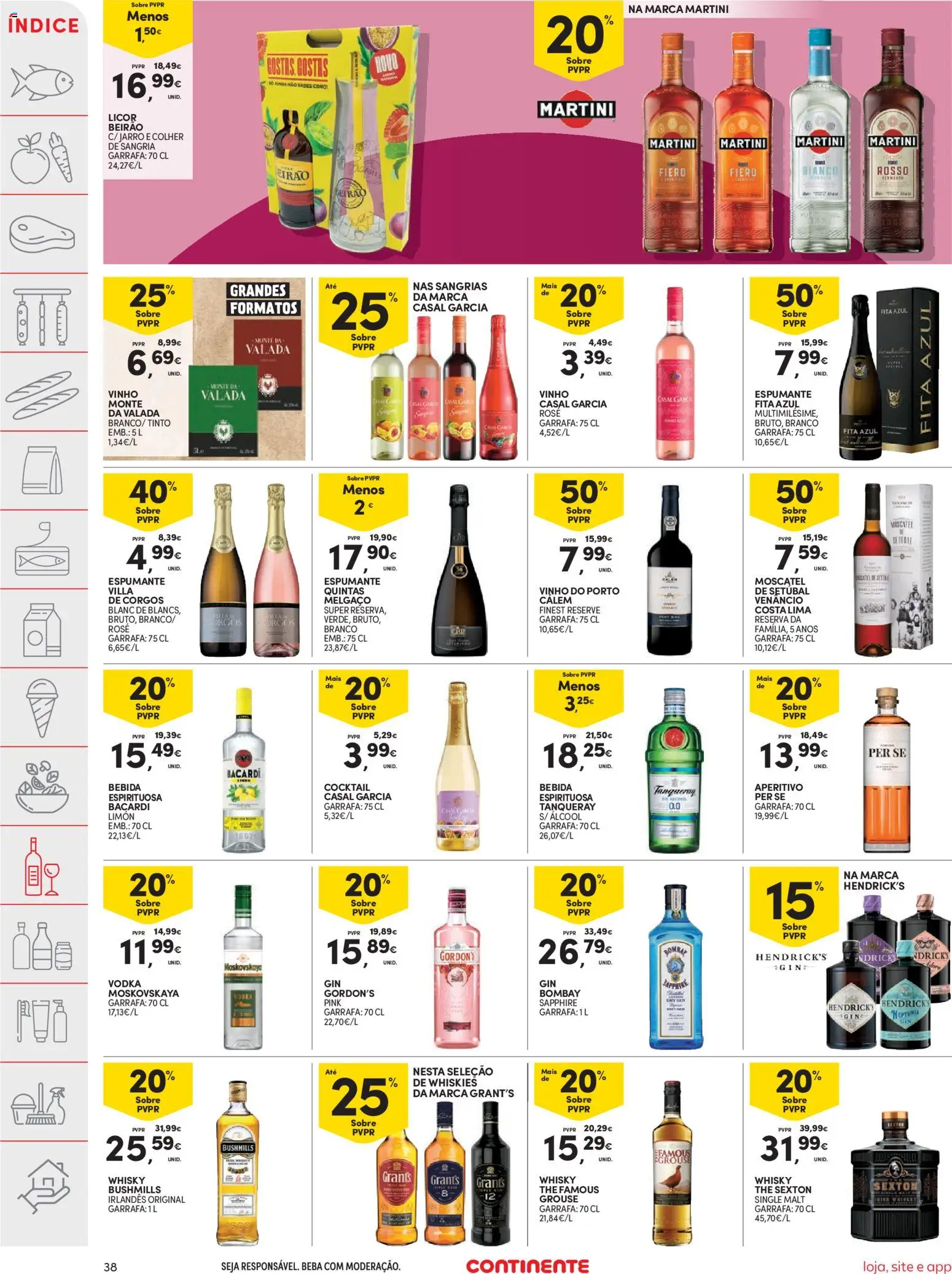 Continente folheto │ válido de 23/06/2026 | Página: 40 | Produtos: Whisky, Espumante, Licor, Bebida