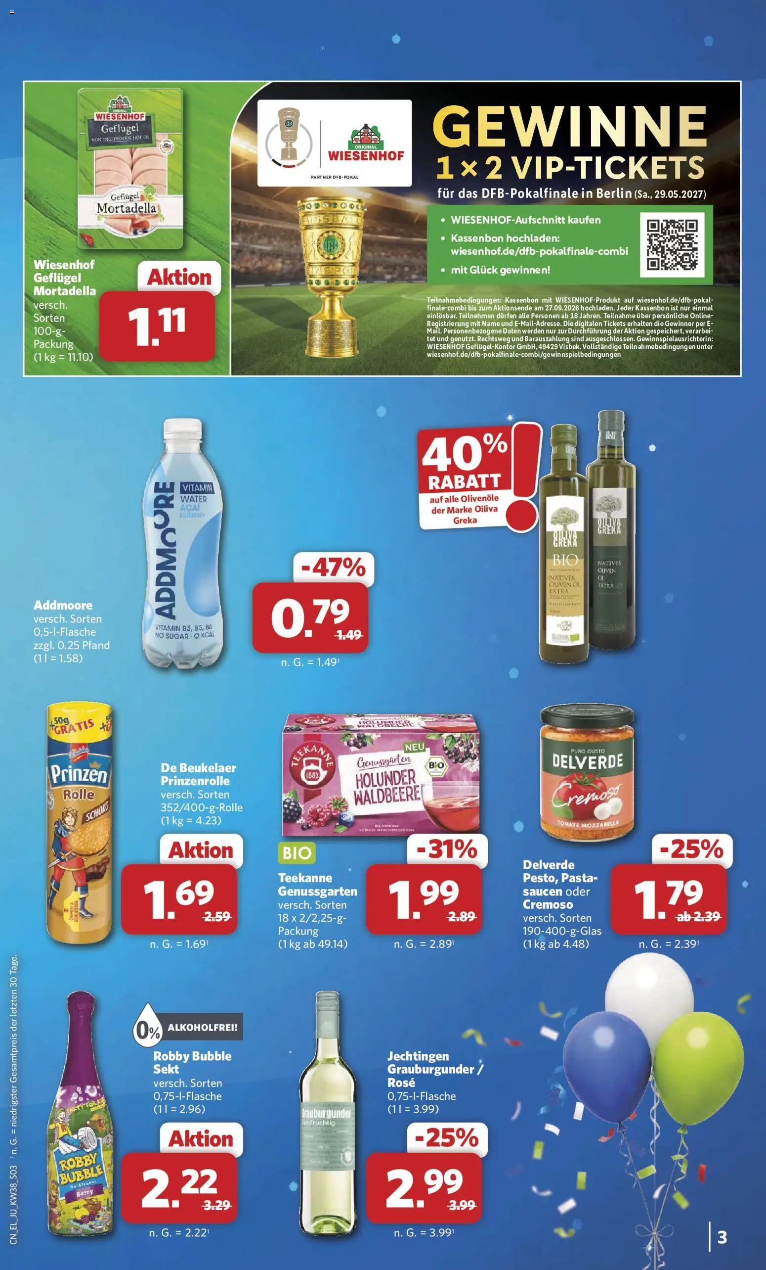 Combi Sonderangebote – gültig ab 14.09.2026 | Seite: 3 | Produkte: Öl, Sekt, Mozzarella, Pasta