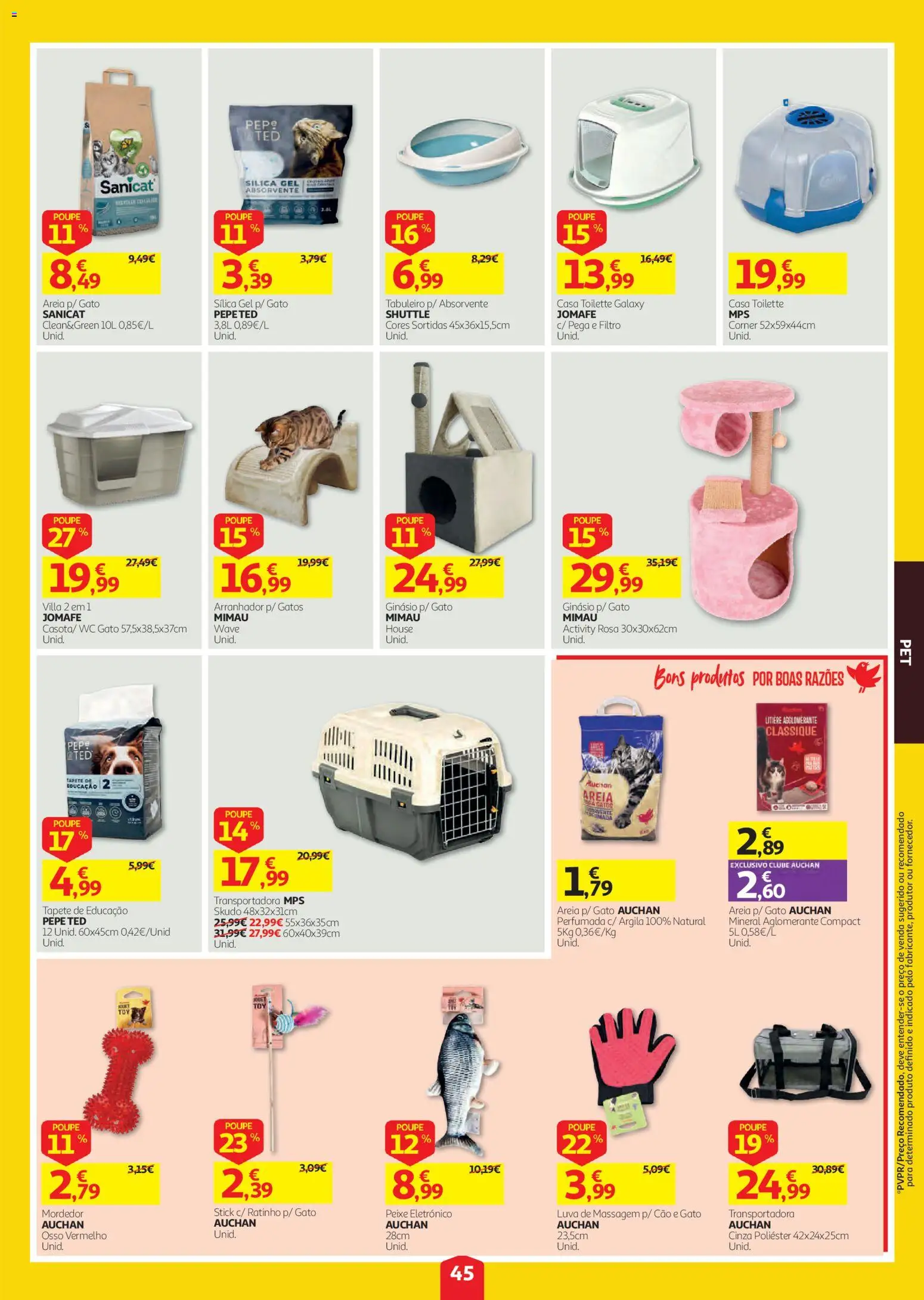 Auchan folheto │ válido de 01/10/2026 | Página: 45 | Produtos: Areia, Argila, Tapete, Peixe