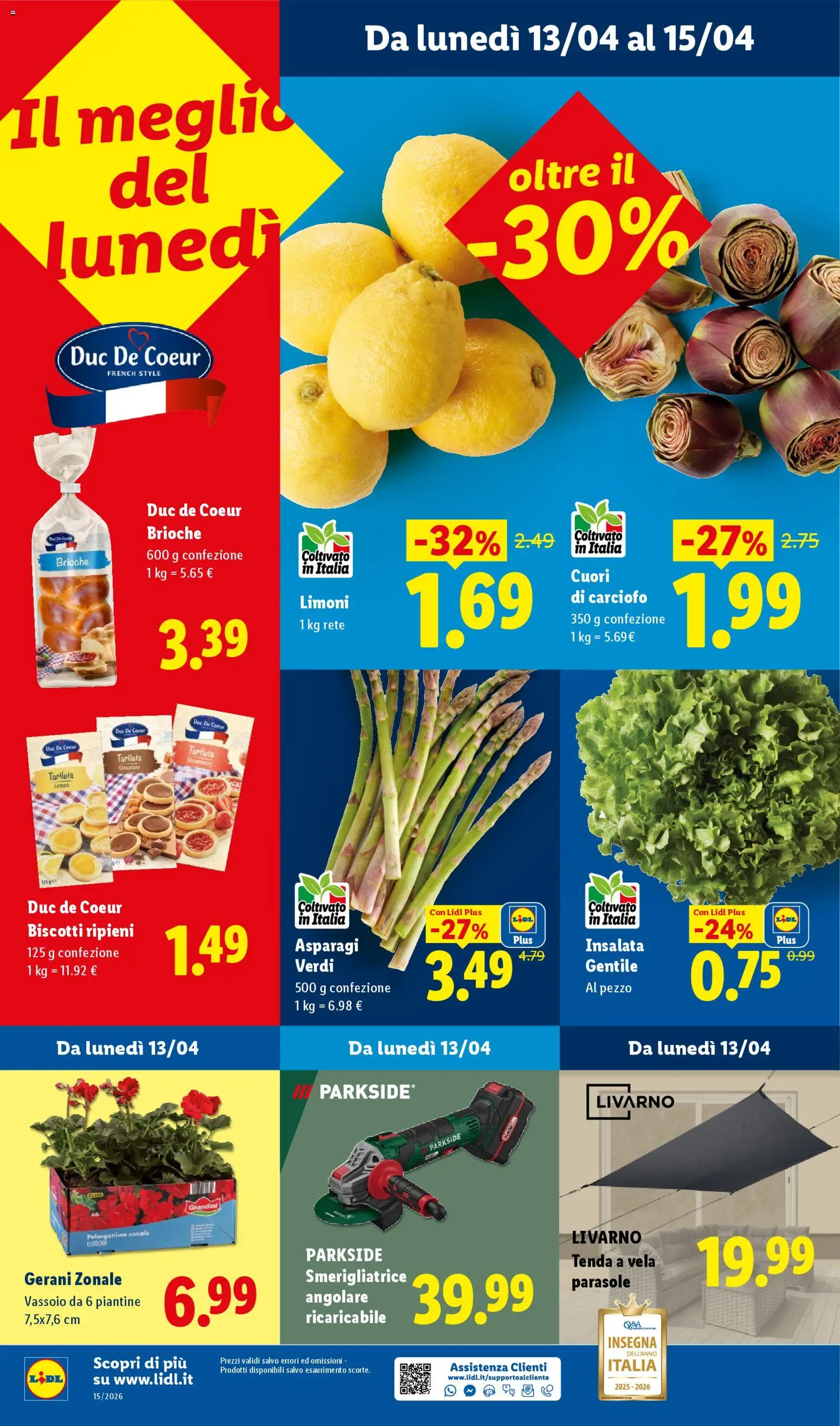 Volantino Lidl del 09.04.2026 | Pagina: 46 | Prodotti: Biscotti, Insalata, Asparagi, Vassoio