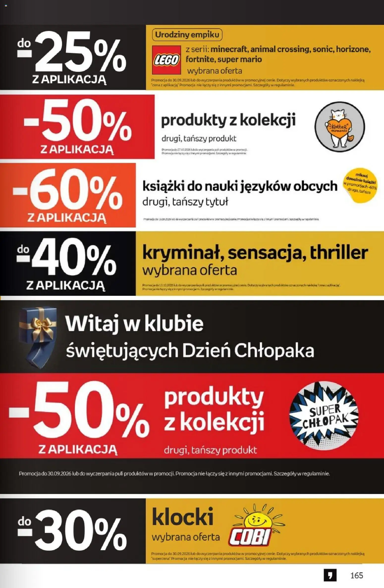 Empik promocje od 23.09.2026 | Strona: 165 | Produkty: Lego, Książki
