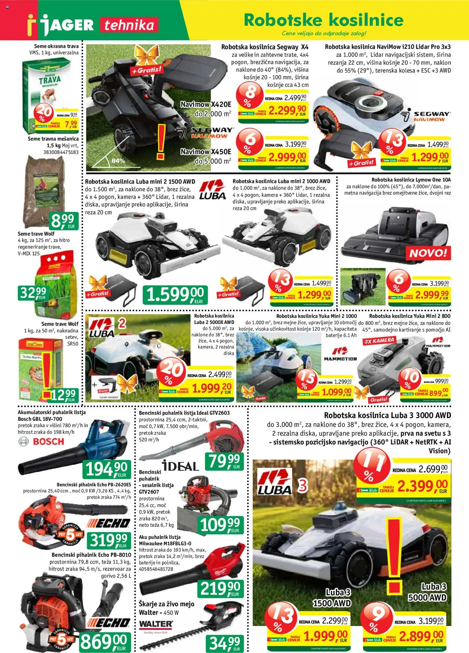 Novi Jager katalog ponudbe – veljaven od 16.09.2026 | Stran: 8 | Izdelki: Kamera, Teza, Baterije, Robotska kosilnica