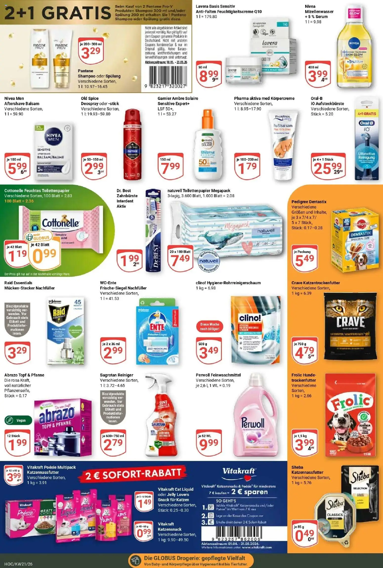 Globus Prospekt Hockenheim – gültig ab 17.05.2026 | Seite: 19 | Produkte: Perwoll, Shampoo, Serum, Kuchen