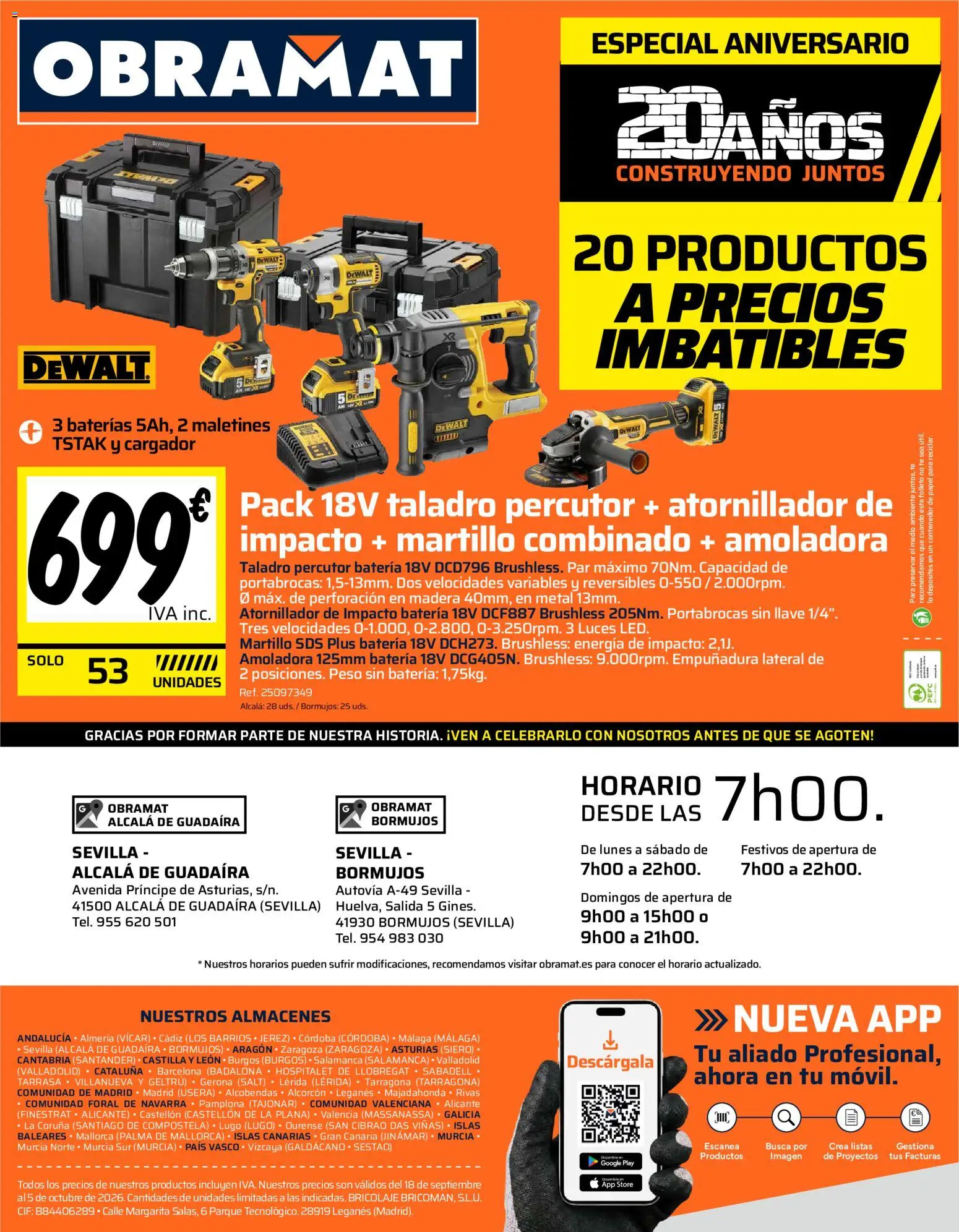 Obramat - Bormujos │ válido desde el 18/09/2026 | Página: 8 | Productos: Taladro percutor, Té, Peso, Batería