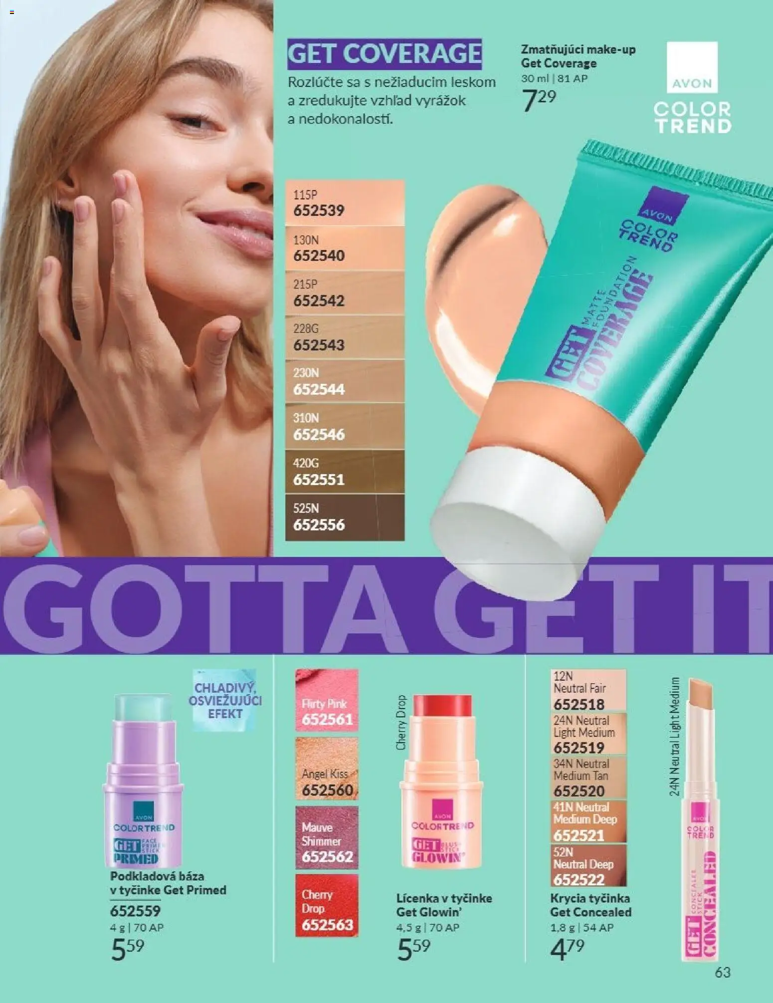 Nové Avon akcie – leták je platný od 01.08.2026 | Strana: 63 | Produkty: Lícenka