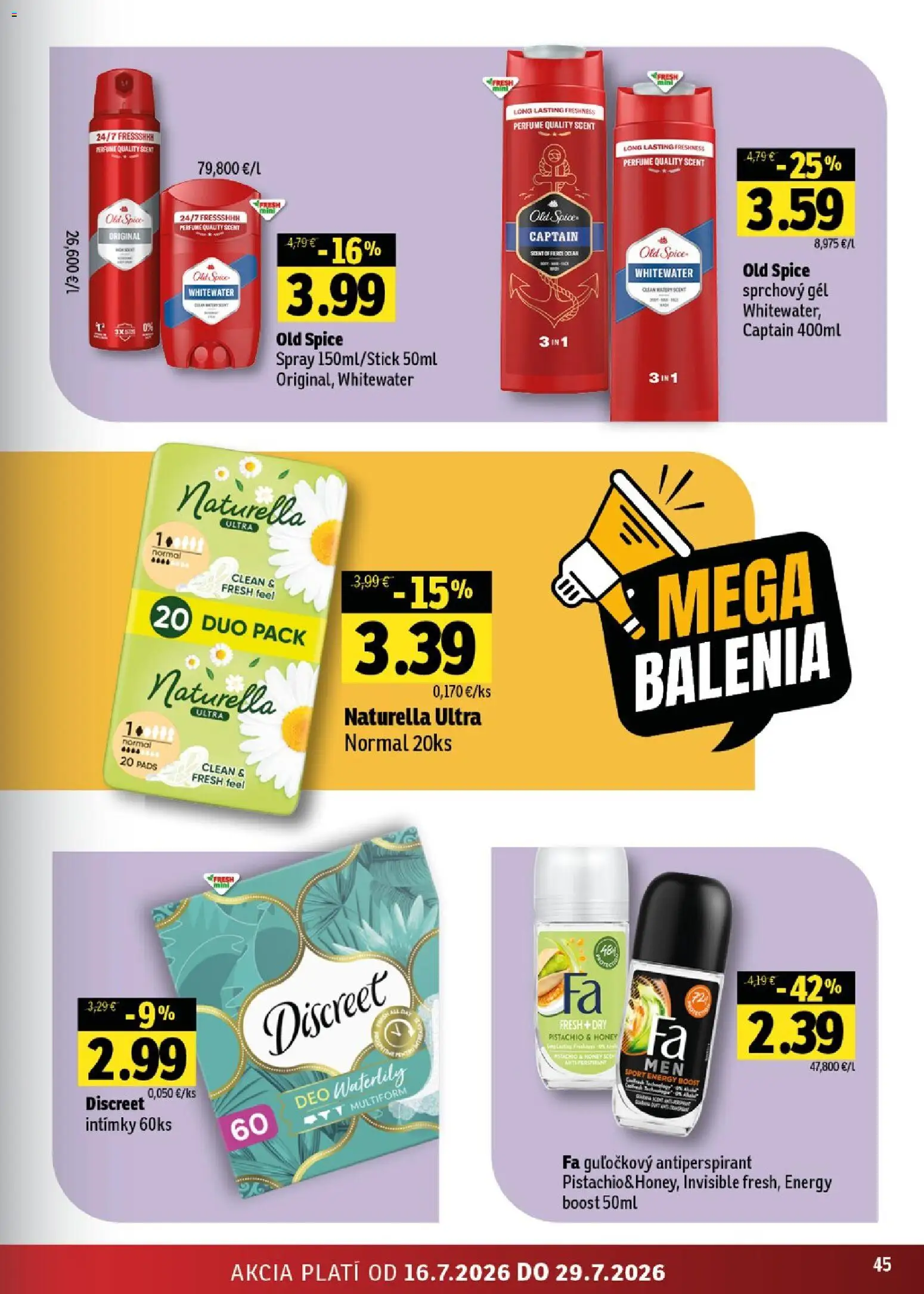 Nové Fresh akcie – leták je platný od 16.07.2026 | Strana: 45