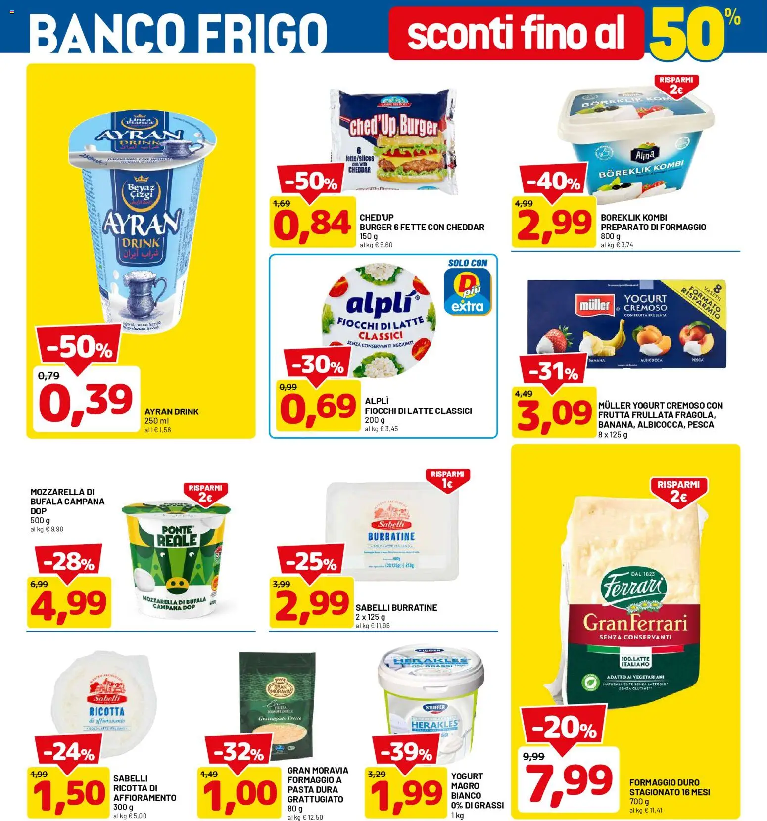 Volantino D Più del 17/08/2026 | Pagina: 6 | Prodotti: Senza glutine, Frutta, Pesca, Mozzarella di bufala
