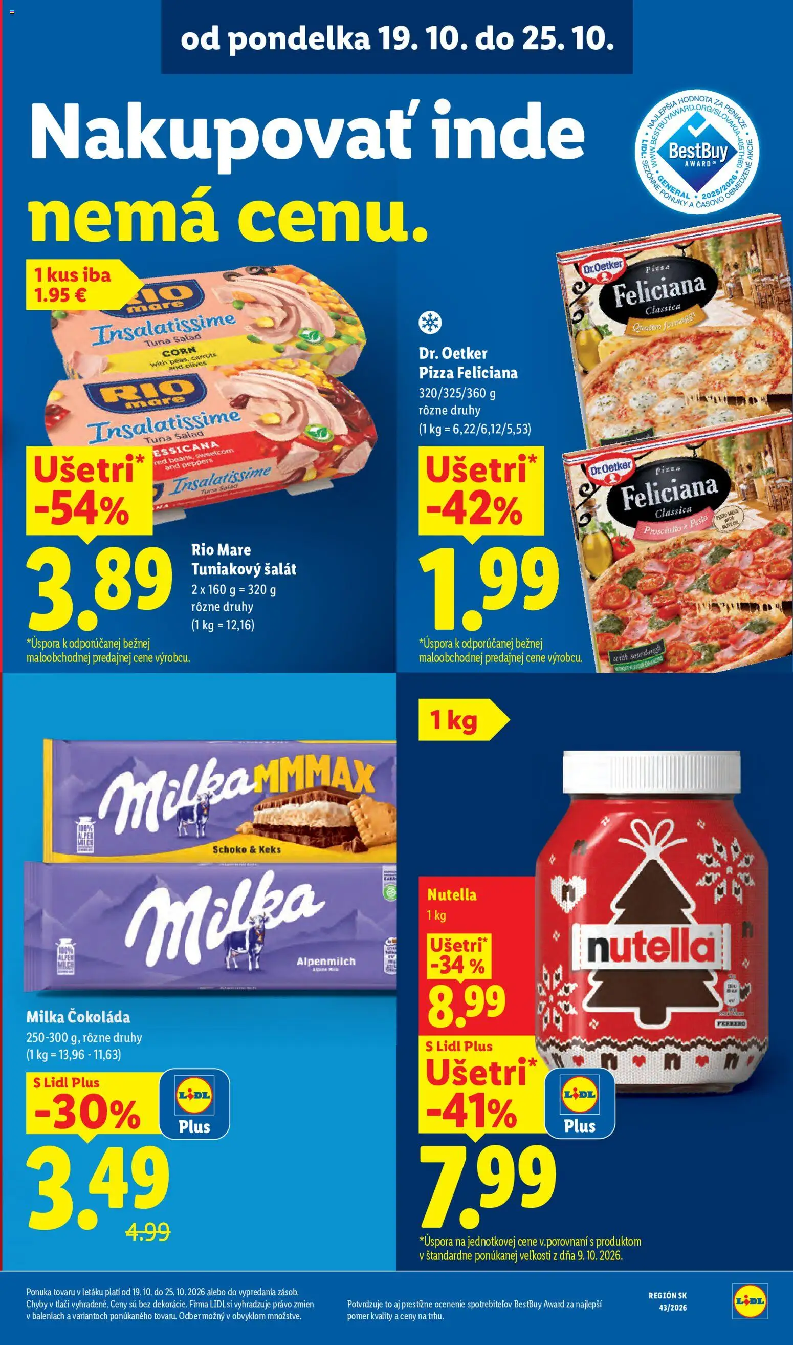 Lidl leták od 19.10.2026 → Aktuálna online ponuka