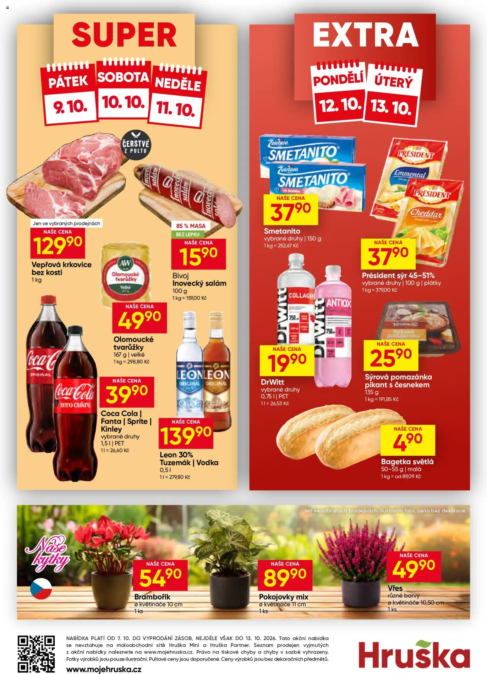 Hruška leták od 07.10.2026 | Strana: 12 | Produkty: Tvarůžky, Vodka, Coca cola, Barvy