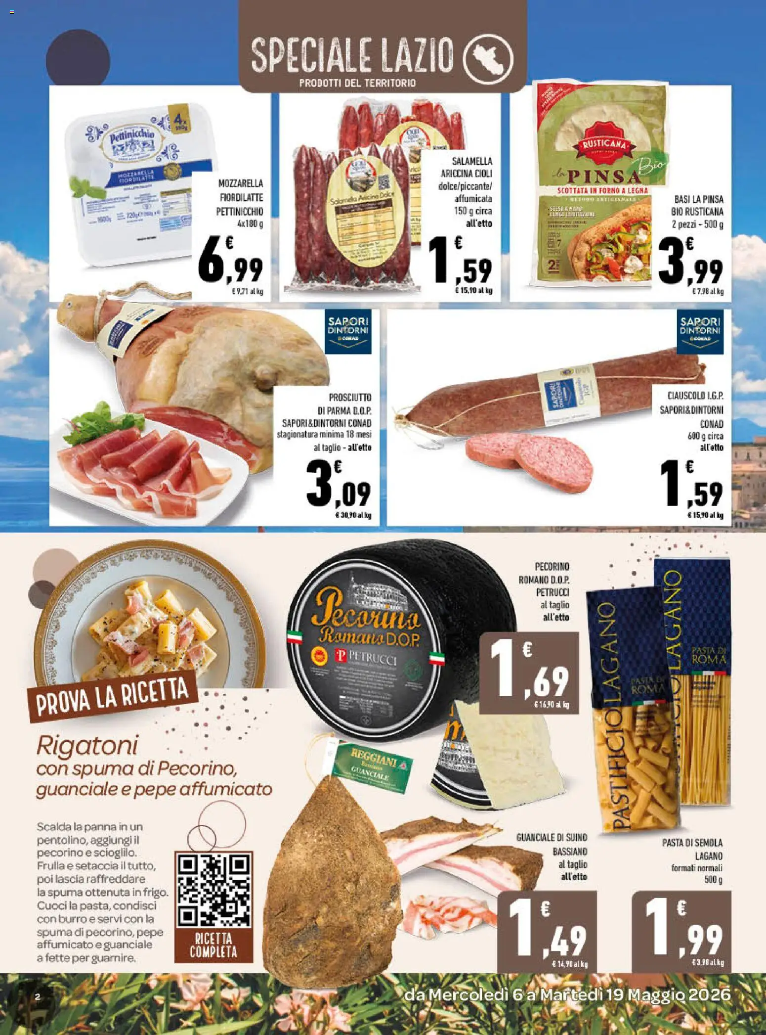 Volantino Conad del 06.05.2026 | Pagina: 2 | Prodotti: Salamella, Forno, Pecorino, Guanciale