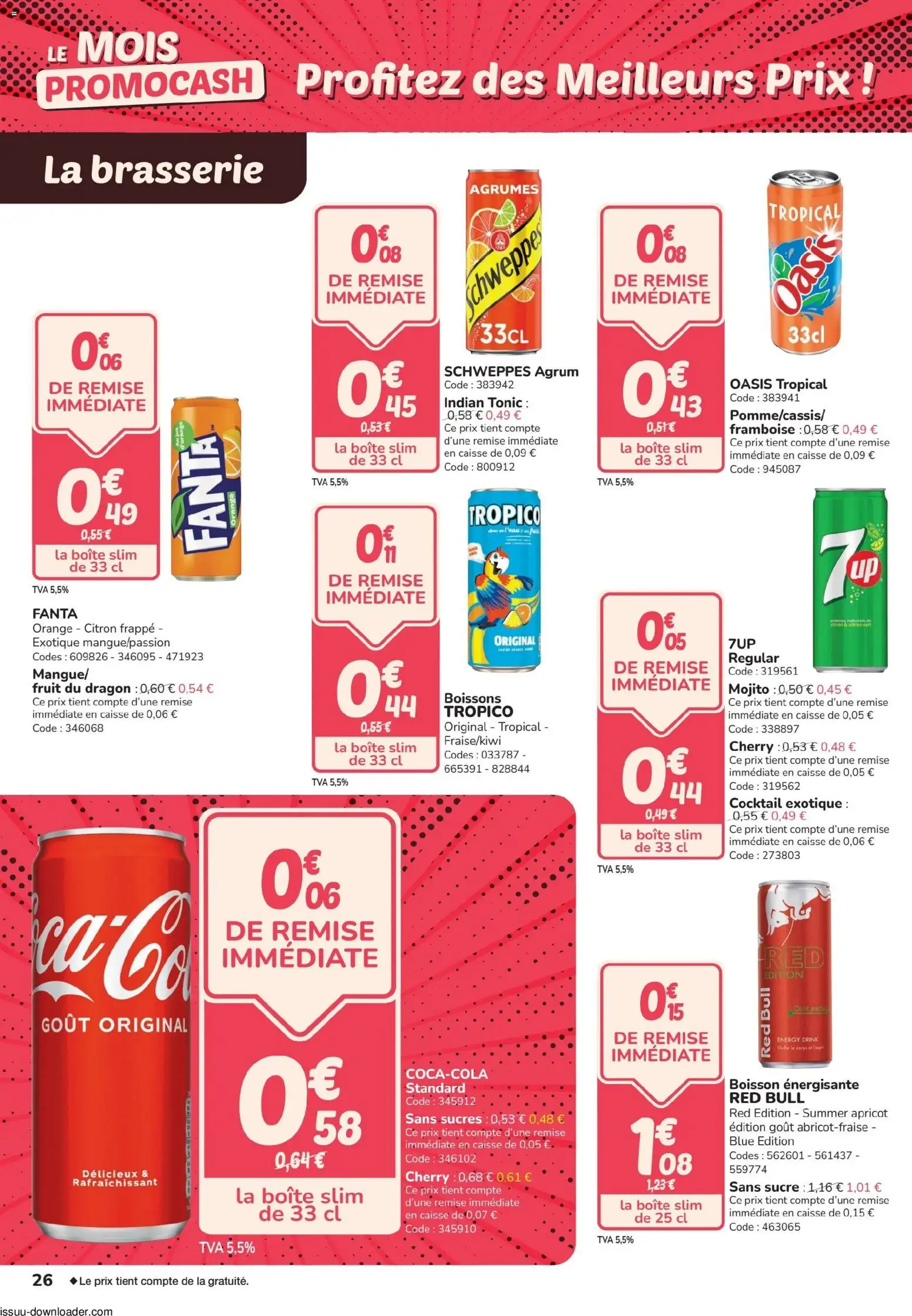 {H1} | Page: 26 | Produits: Citron, Framboise, Red bull, Boisson énergisante