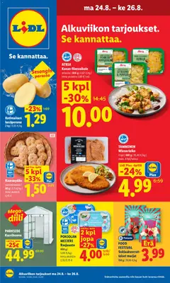 Lidl-mainoslehti voimassa 24/08/2026 alkaen