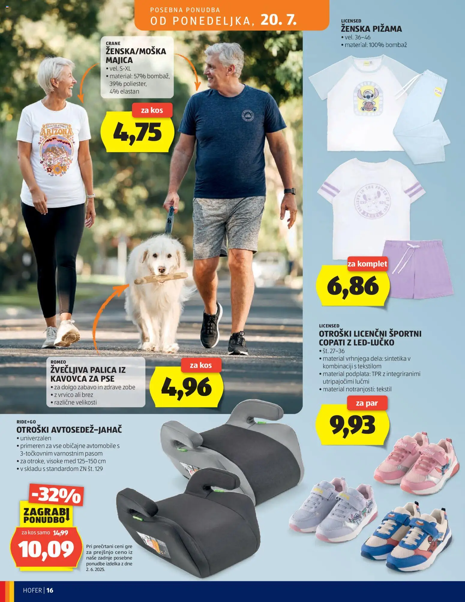 Hofer SI katalog | vrijedi od 15.07.2026 | Stranica: 16 | Proizvodi: Med, Majica