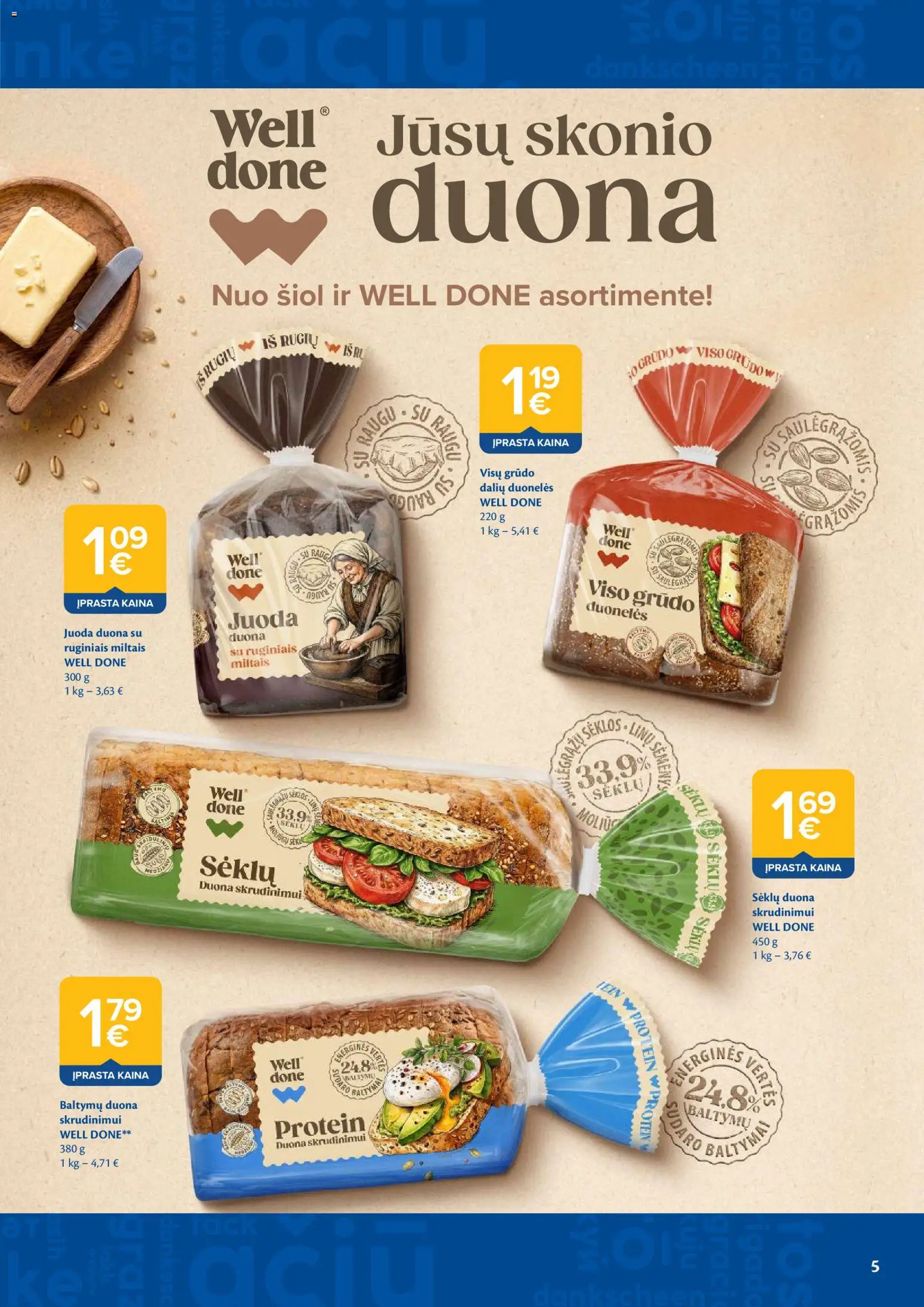 MAXIMA akcijos nuo 19.05.2026 | Puslapis: 5 | Prekių: Duona skrudinimui, Sėklos, Duona