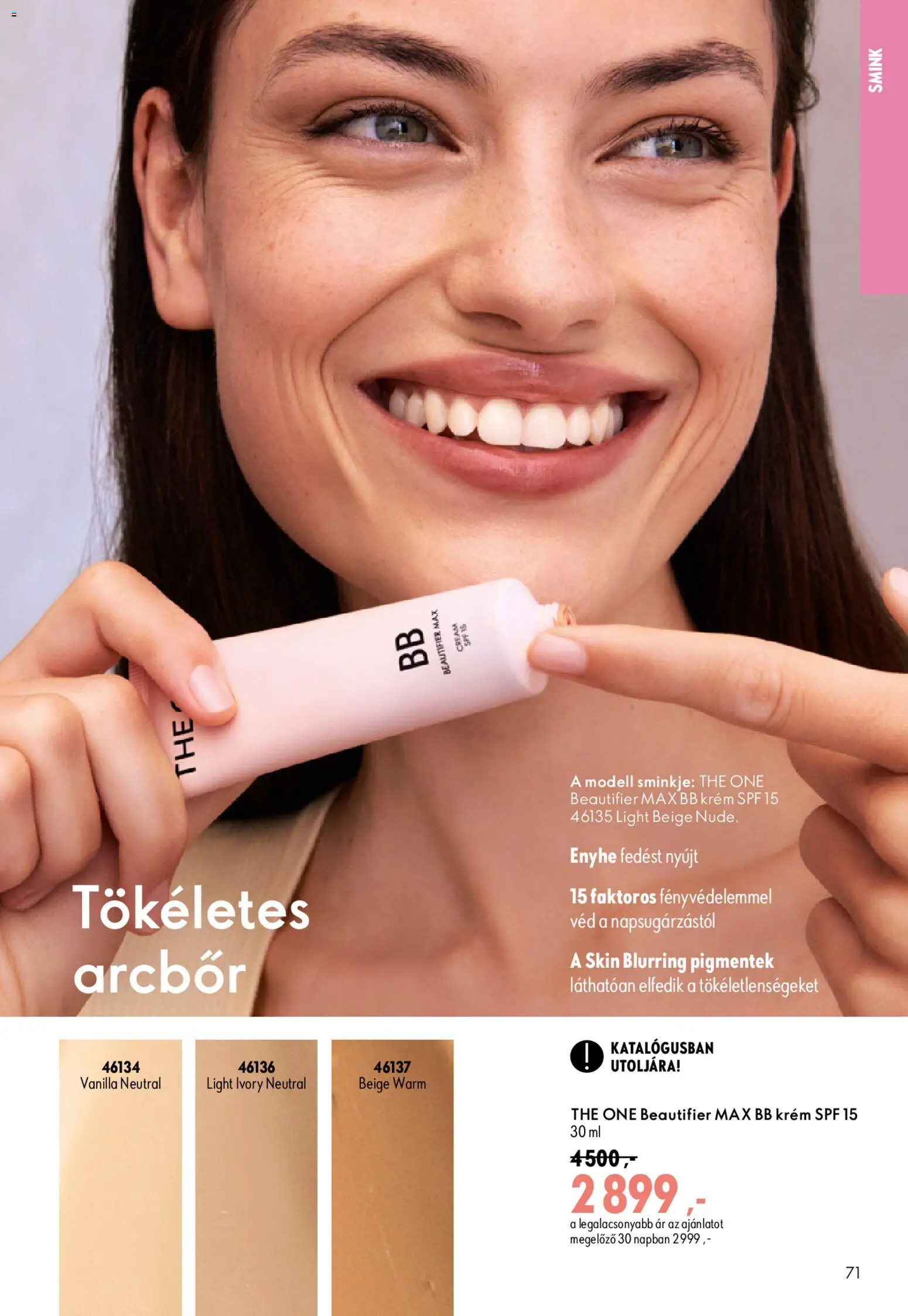 Oriflame akciós ujság - amely érvényes a következő dátumtól: 2026.08.19. | Oldal: 71 | Termékek: Smink, BB krém