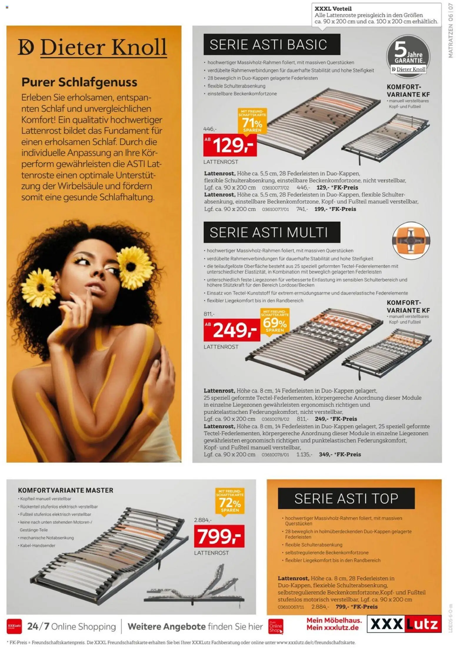 XXXLutz Matratzen Spezial – gültig ab 16.05.2026 | Seite: 7 | Produkte: Top, Lattenrost