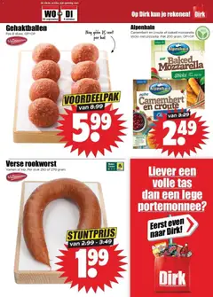 Dirk folder - Voorbeeld van een folder van Dirk, geldig van 30-09-2026 | Pagina: 7 | Producten: Tas, Dip, Mozzarella, Bal