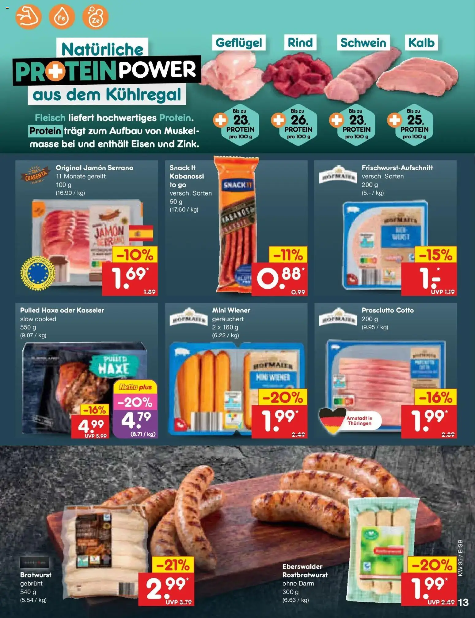 Netto Marken-Discount Prospekt Naumburg (ab 24.08.2026) » Angebote | Seite: 19 | Produkte: Bratwurst, Fleisch