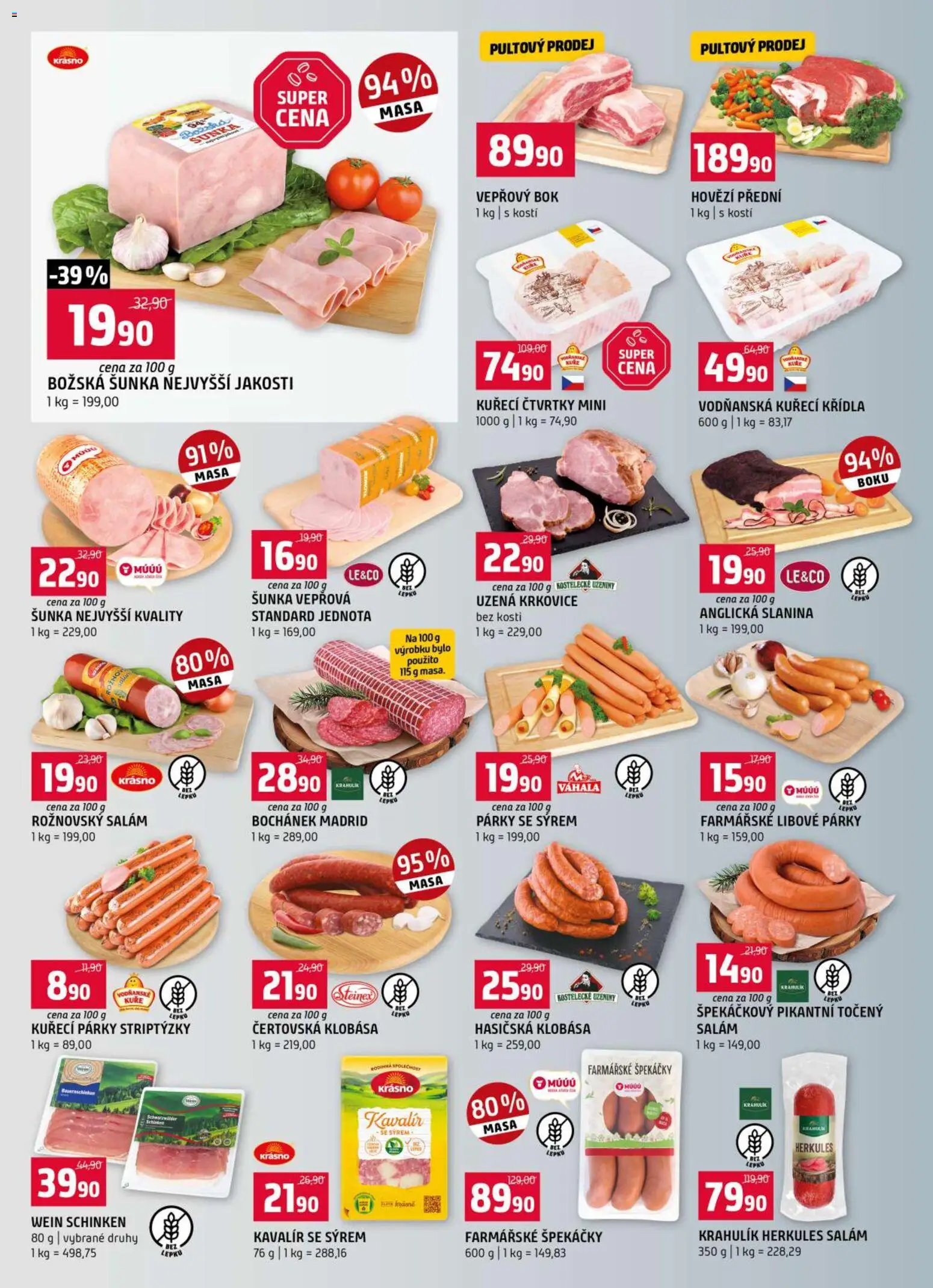 Terno leták od 27.05.2026 | Strana: 2 | Produkty: Salám, Šunka, Kuřecí čtvrtky, Uzeniny