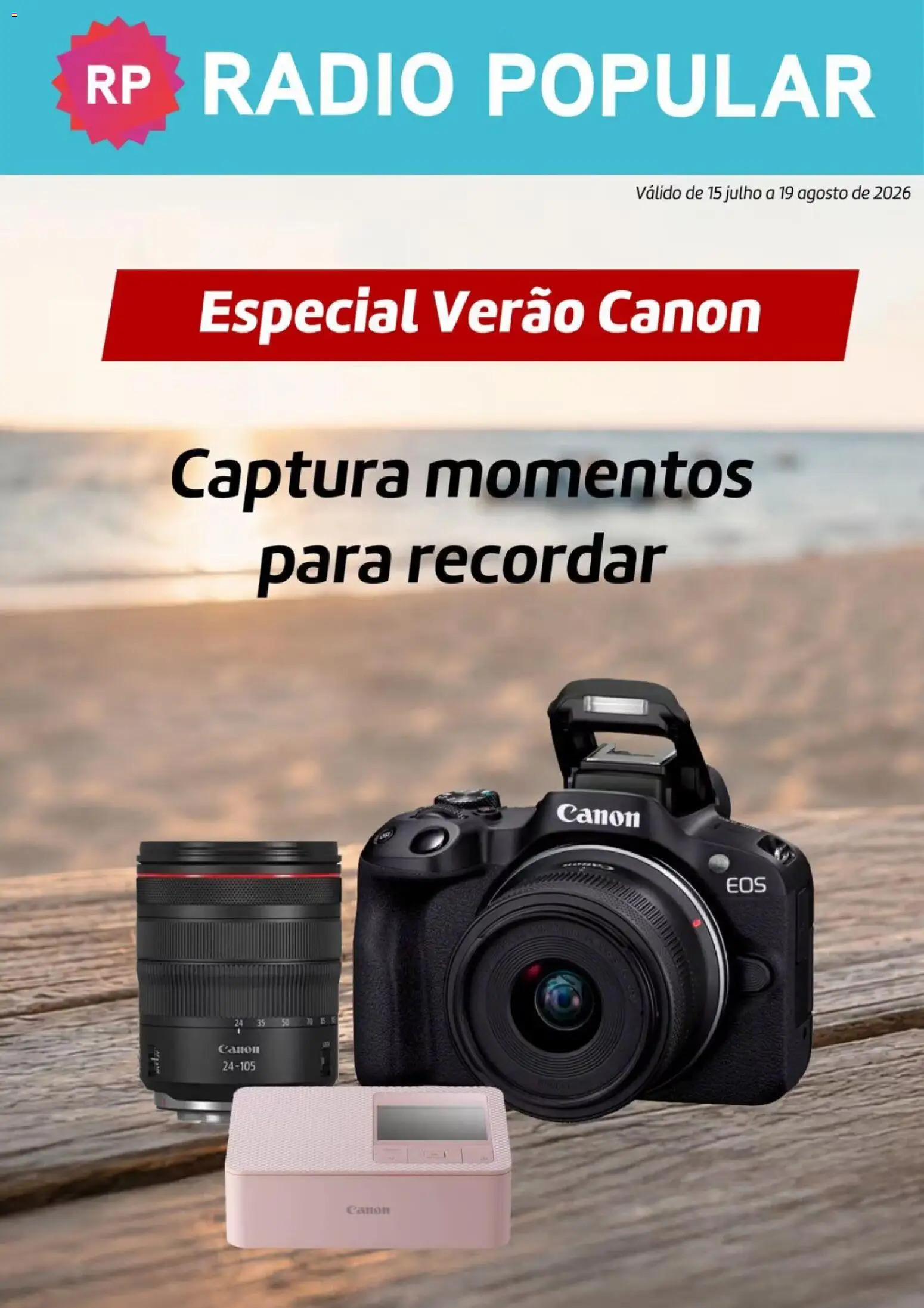 Radio Popular Especial Verão Canon │ válido de 15/07/2026 | Página: 1 | Produtos: Rádio