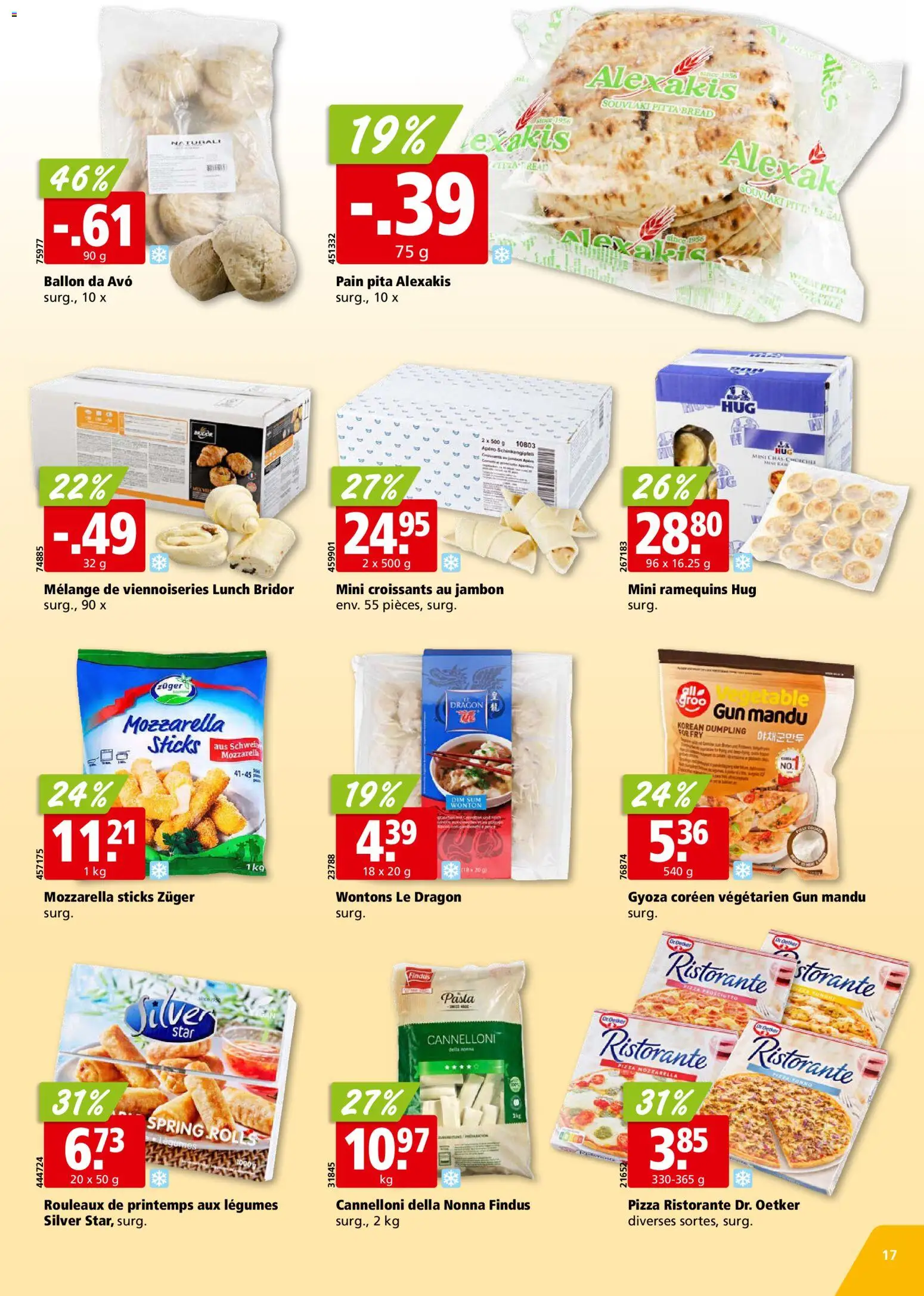 Aligro aktionen Chavannes, Matran, Genève, Sion – gültig ab 26.10.2026 | Seite: 17 | Produkte: Pizza, Pasta