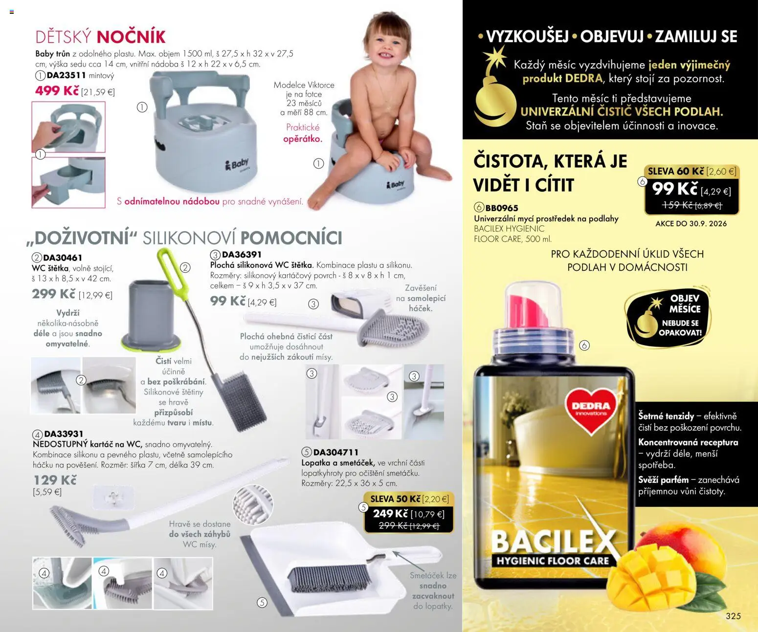 Nové Dedra akcie – leták je platný od 01.09.2026 | Strana: 25 | Produkty: Wc, Stan, Parfém