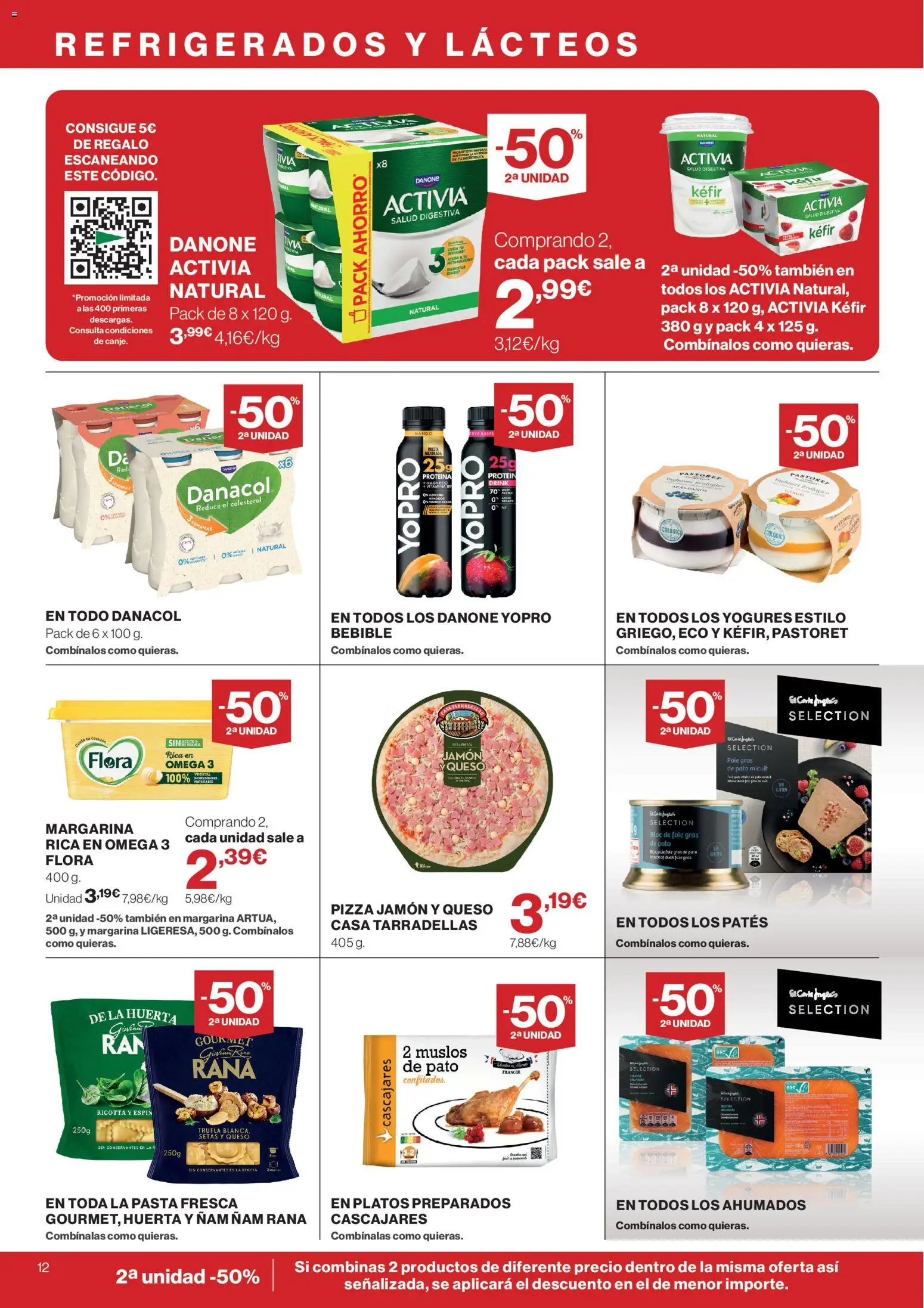 Hipercor catálogo │ válido desde el 15/10/2026 | Página: 12 | Productos: Kéfir, Pasta, Ricotta, Muslos de pato