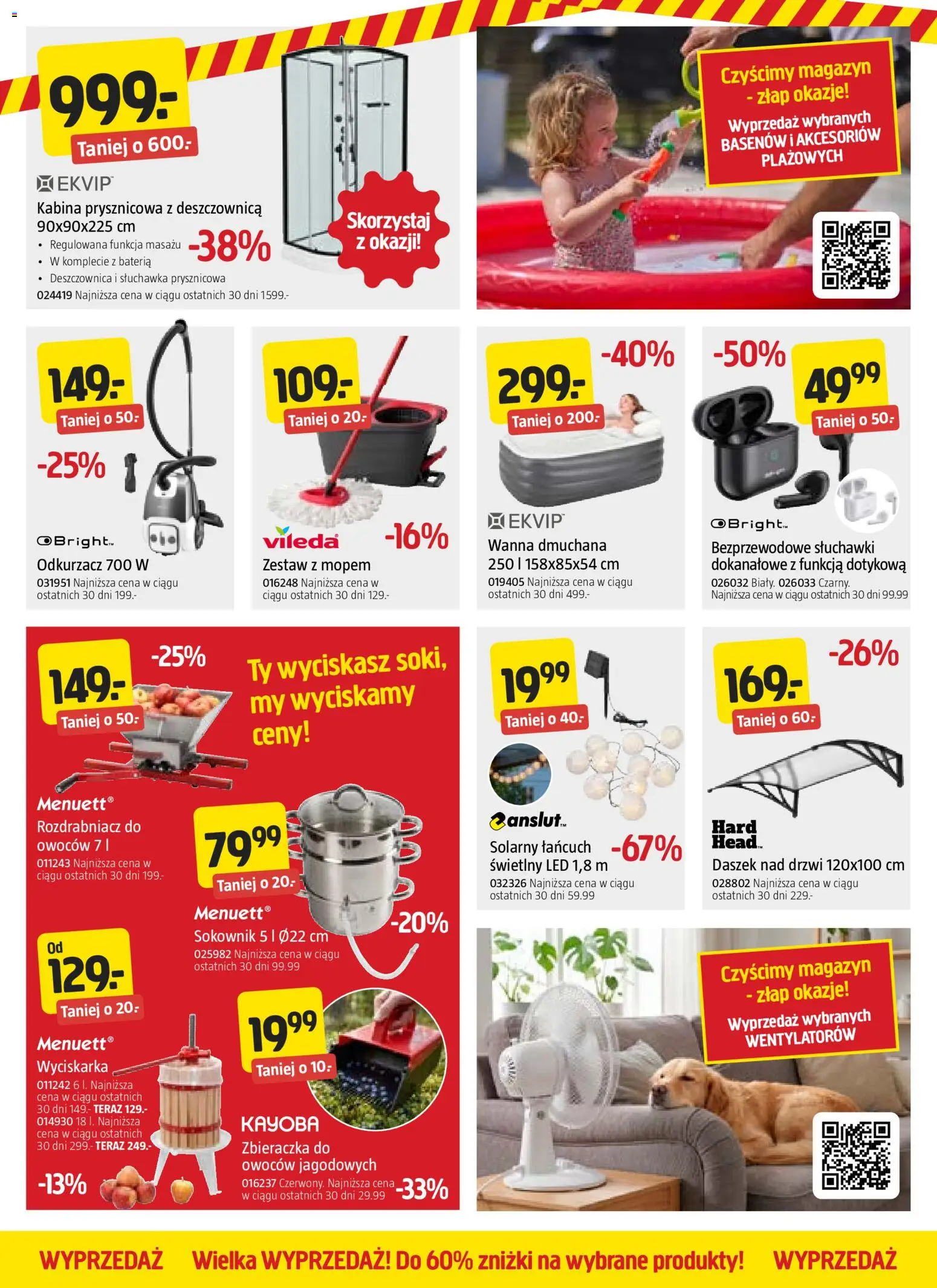 Jula gazetka od 06.08.2026 | Strona: 4 | Produkty: Słuchawki, Odkurzacz, Bateria, Sokownik