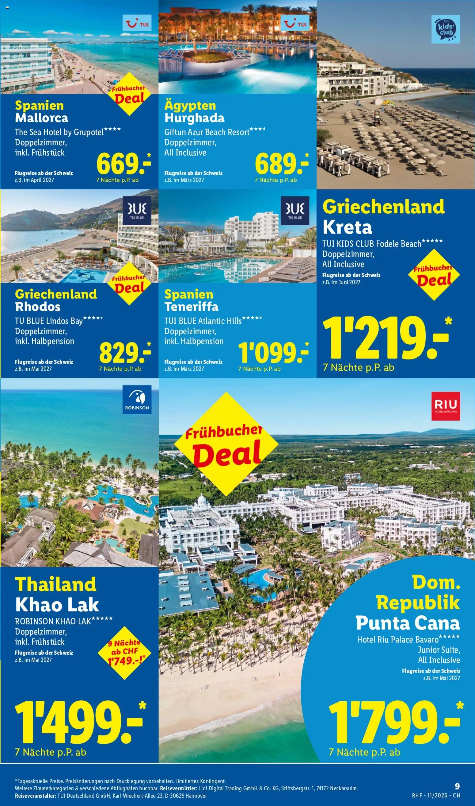 Lidl aktionen November Reise-Highlights – gültig ab 28.10.2026 | Seite: 9
