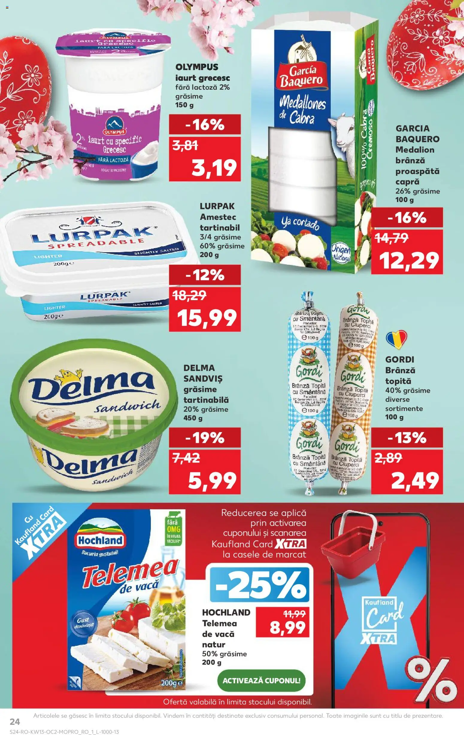 Noul catalog Kaufland – valabil de la 25.03.2026 | Pagină: 24 | Produse: Pară, Bahçe aydınlatması, Brânză, Iaurt
