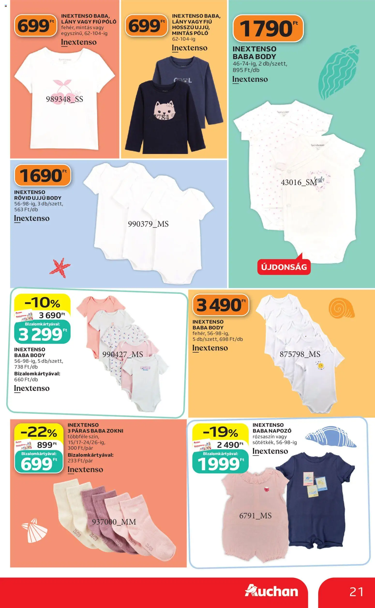 Auchan akciós ujság - amely érvényes a következő dátumtól: 2026.07.23. | Oldal: 21 | Termékek: Body, Zokni