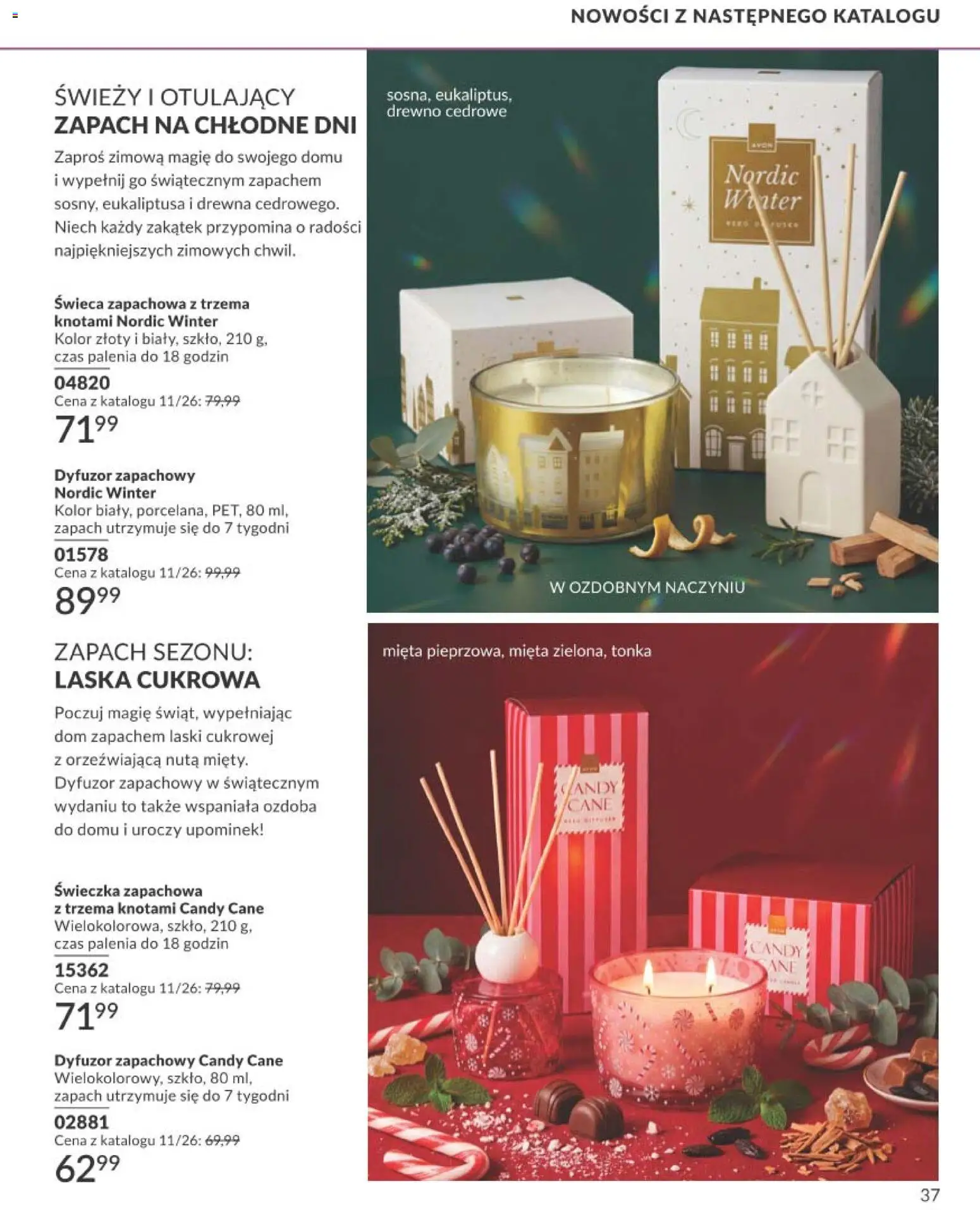 Avon Katalog Focus 10 2026 od 30.09.2026 | Strona: 37 | Produkty: Dyfuzor zapachowy, Świeca, Mięta, Zapach