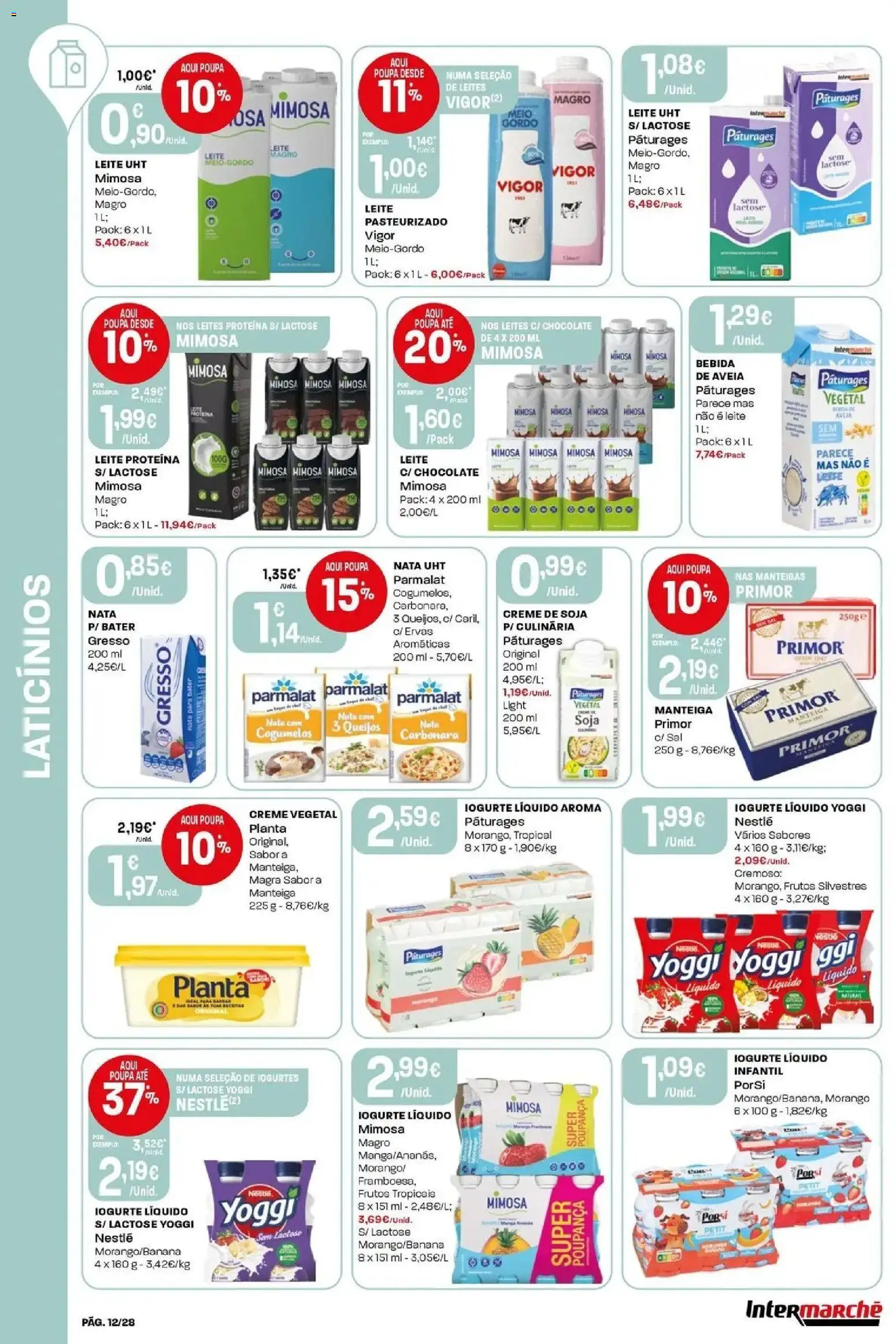Intermarché - Isto é que são preços BAIXOS │ válido de 21.05.2026 | Página: 12 | Produtos: Aveia, Sal, Iogurte, Iogurte liquido