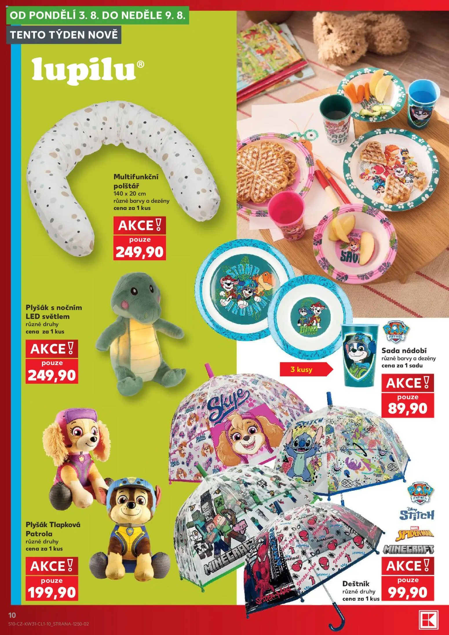 Kaufland leták - Plzeň Bory od 29.07.2026 | Strana: 10 | Produkty: Tlapková patrola, Nádobí, Barvy, LED