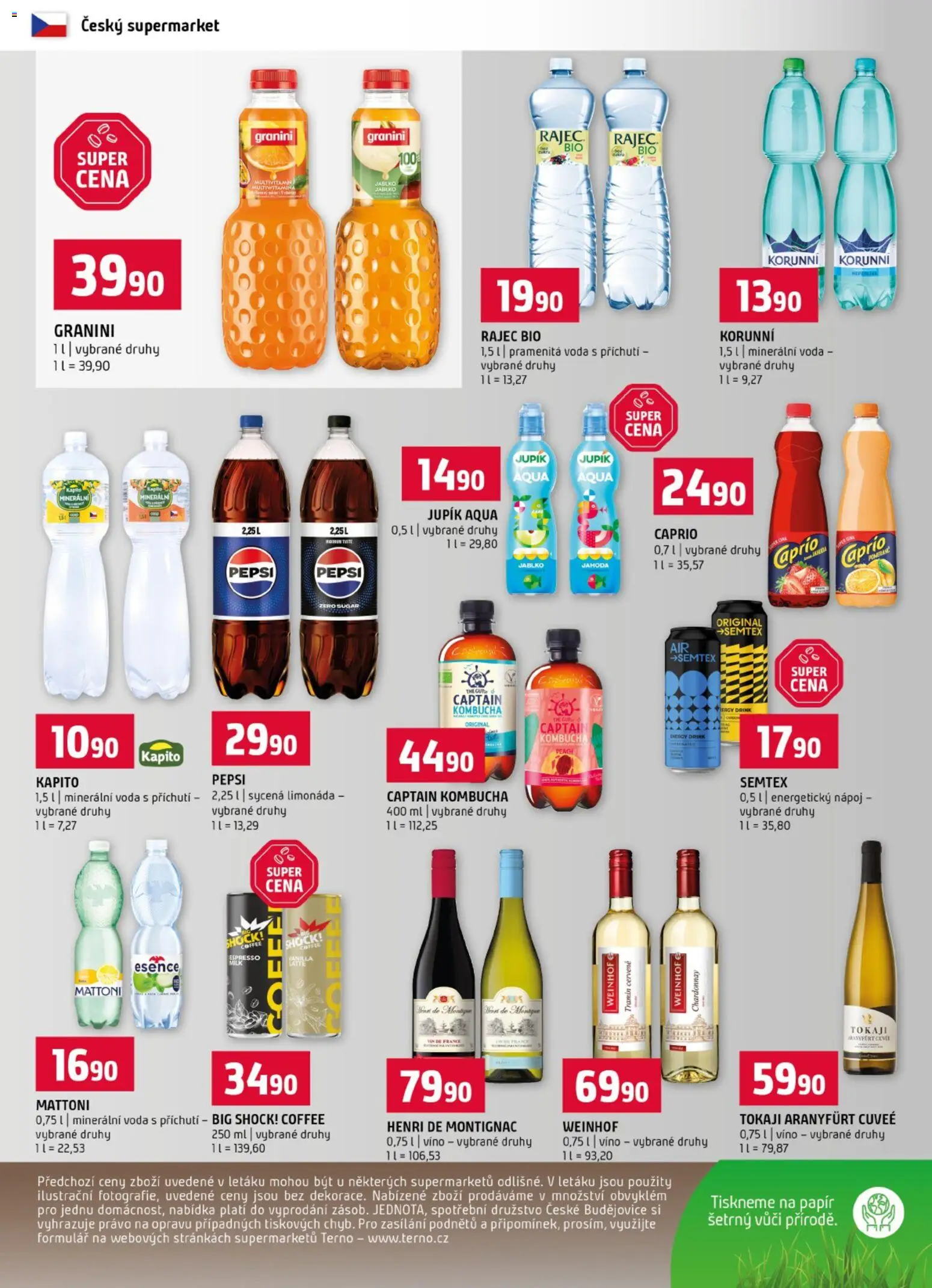Terno leták - Nabídka pro věrné zákazníky od 17.06.2026 | Strana: 12 | Produkty: Voda, Limonáda, Semtex, Granini