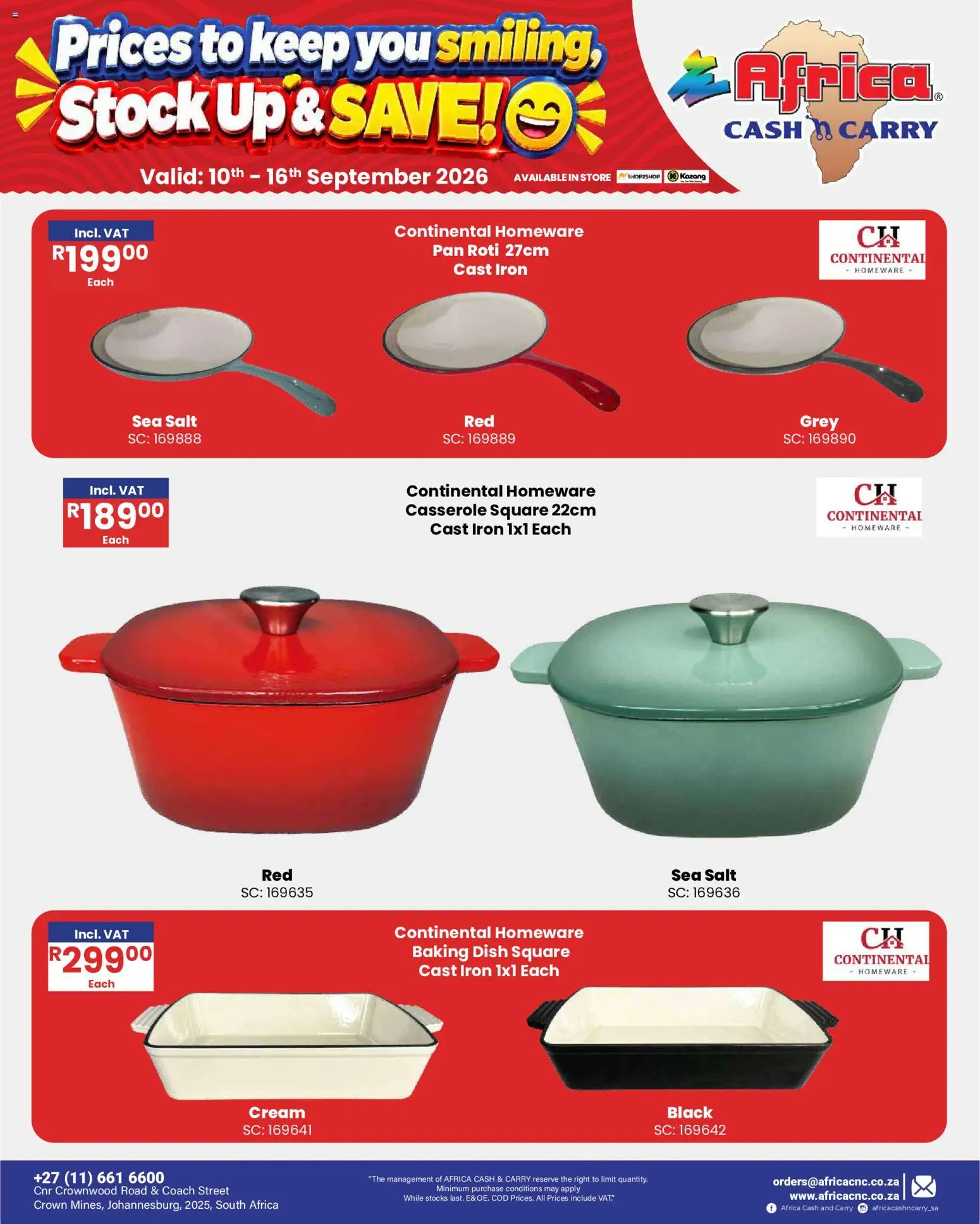 New Africa Cash & Carry catalogue – valid from 10/09/2026 | Page: 51 | Products: Iron, Cream, Stock, Salt