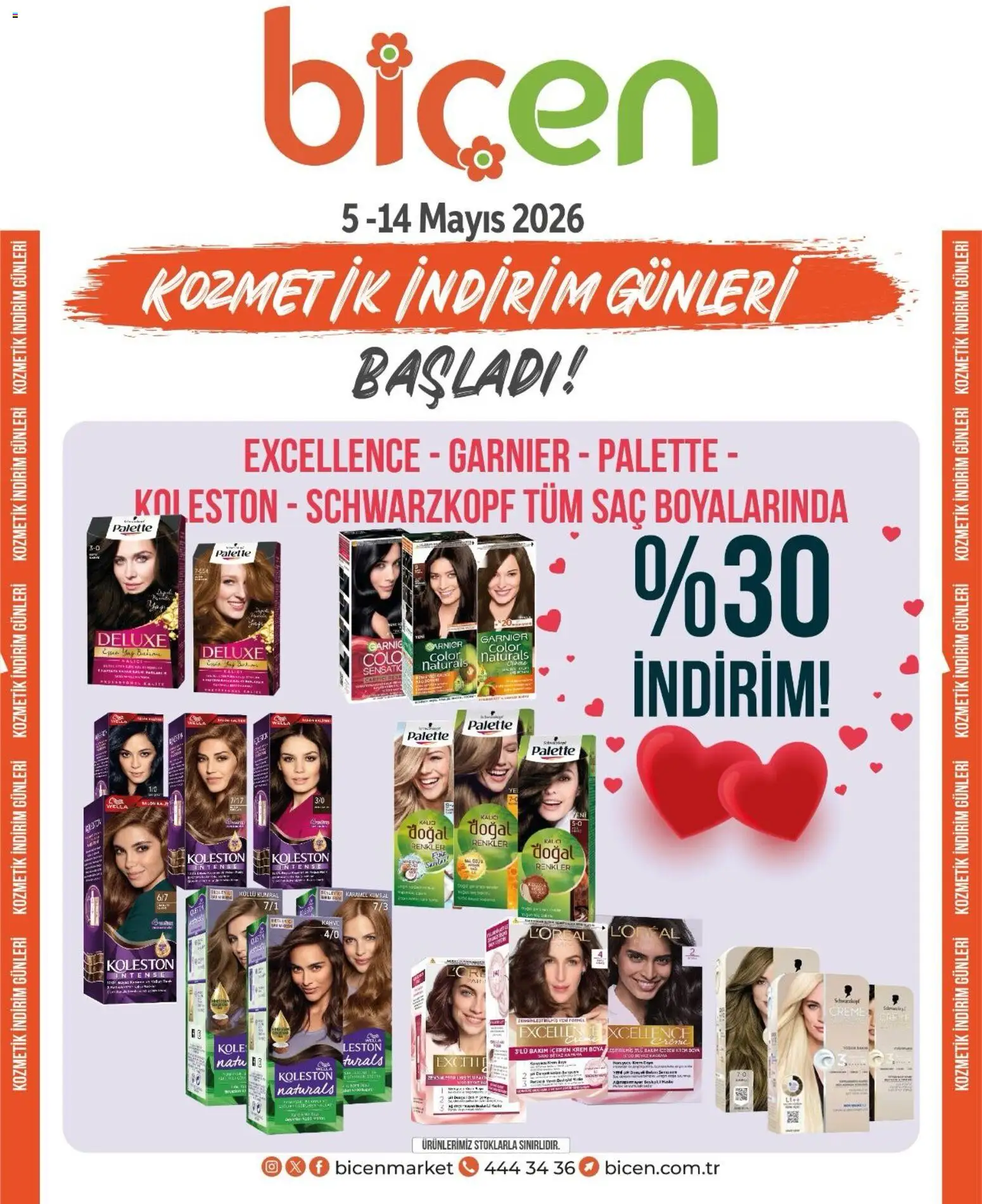 Biçen Market - Kozmetik indirim günleri - 05.05.2026 tarihinden itibaren geçerlidir | Sayfa: 16 | Ürünler: Krem, Kahve