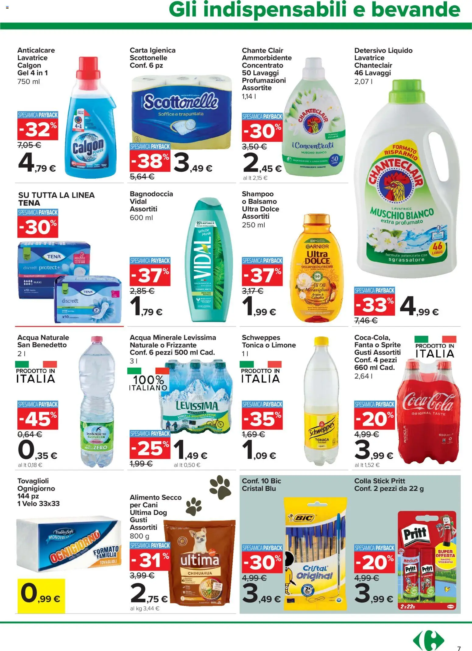 Volantino Carrefour del 24/09/2026 | Pagina: 7 | Prodotti: Shampoo, Limone, Acqua naturale, Colla