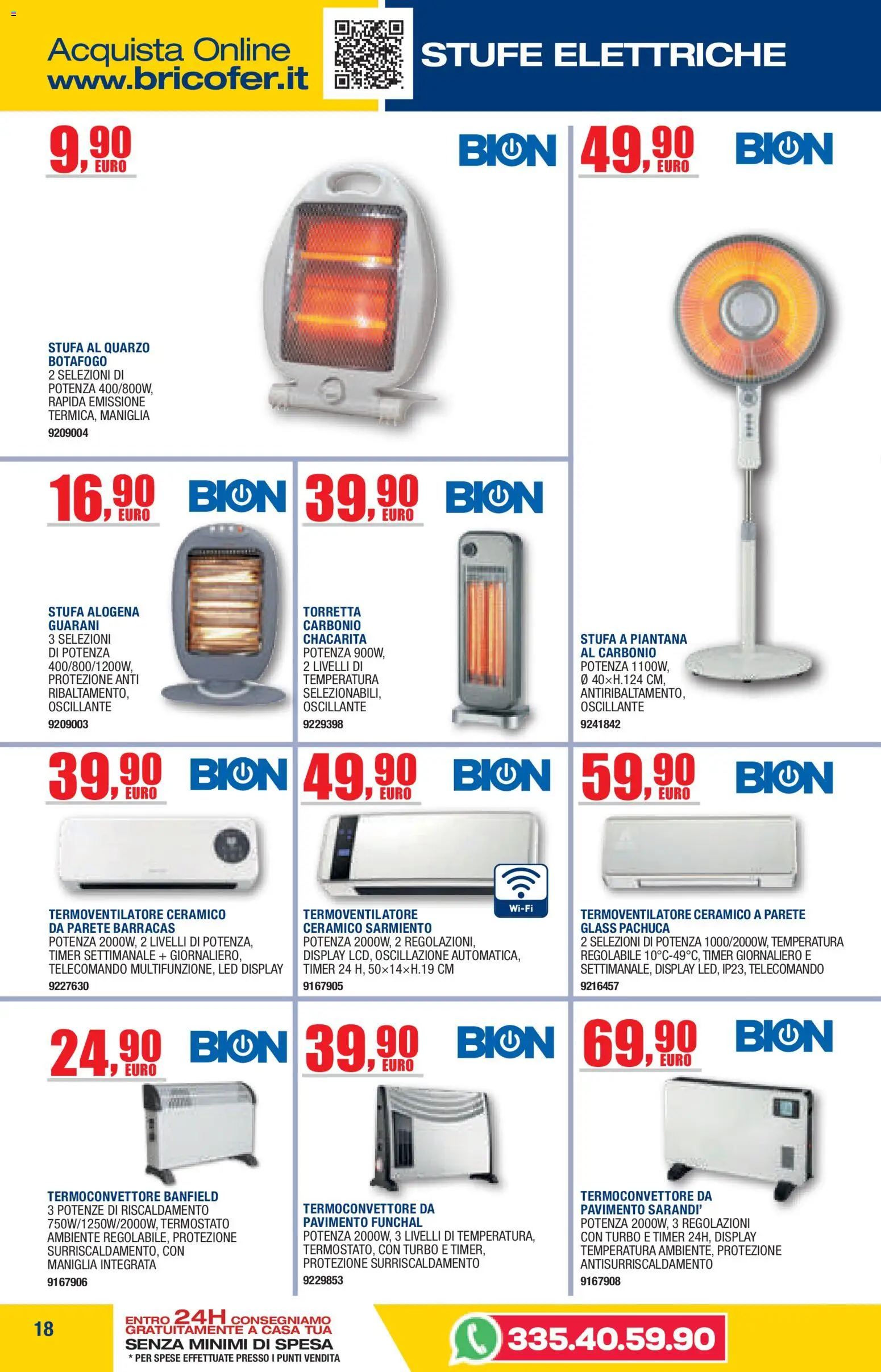 Volantino Bricofer del 05/10/2026 | Pagina: 18 | Prodotti: Telecomando, Pavimento, Stufa