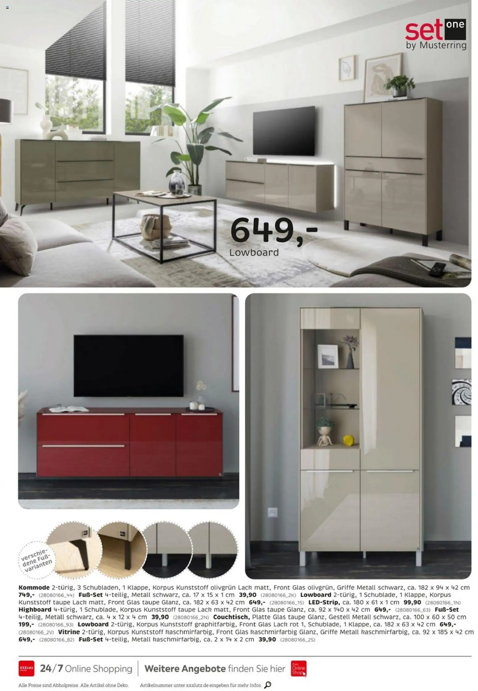 XXXLutz Junges Wohnen – gültig ab 29.03.2026 | Seite: 8 | Produkte: Lowboard, HIghboard, Vitrine, Kommode
