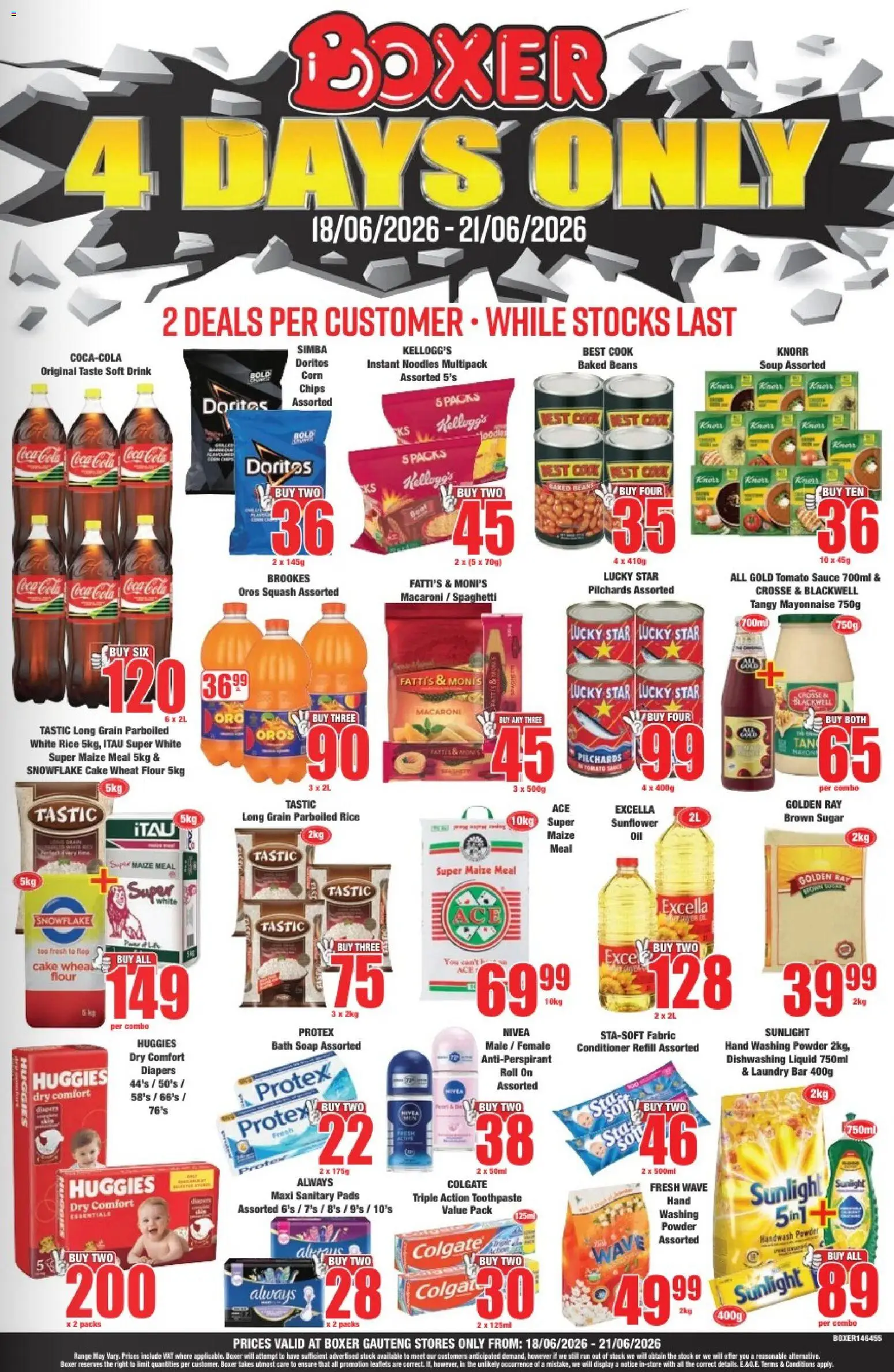 New Boxer catalogue – valid from 18.06.2026 | Page: 2 | Products: Flour, Handwash, Powder, Conditioner