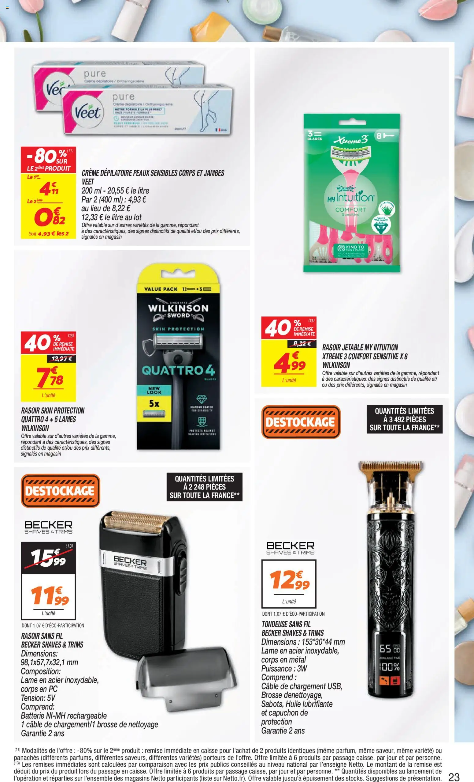 {H1} | Page: 23 | Produits: Tondeuse, Brosse, Tondeuse sans fil, Crème